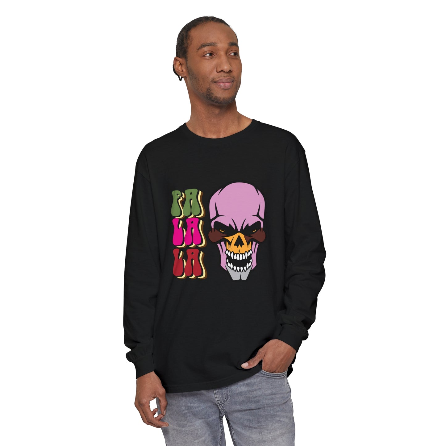 Skull Graphic Long Sleeve T-Shirt for Christmas