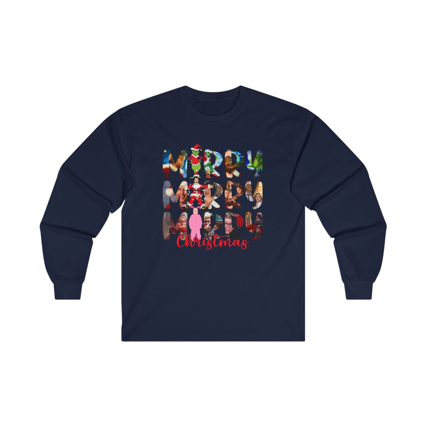 Merry Christmas Unisex Long Sleeve Tee - Festive Cotton Shirt