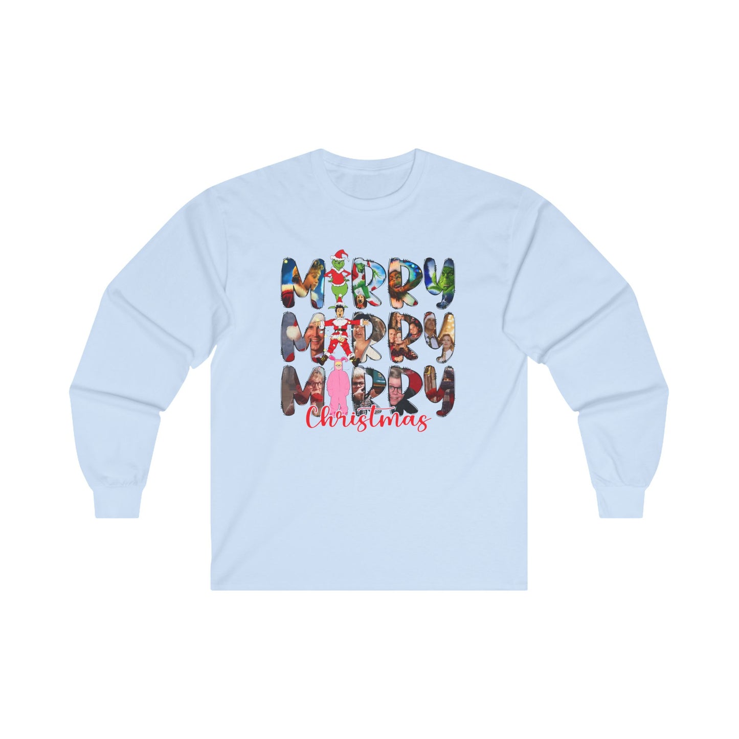 Merry Christmas Unisex Long Sleeve Tee - Festive Cotton Shirt