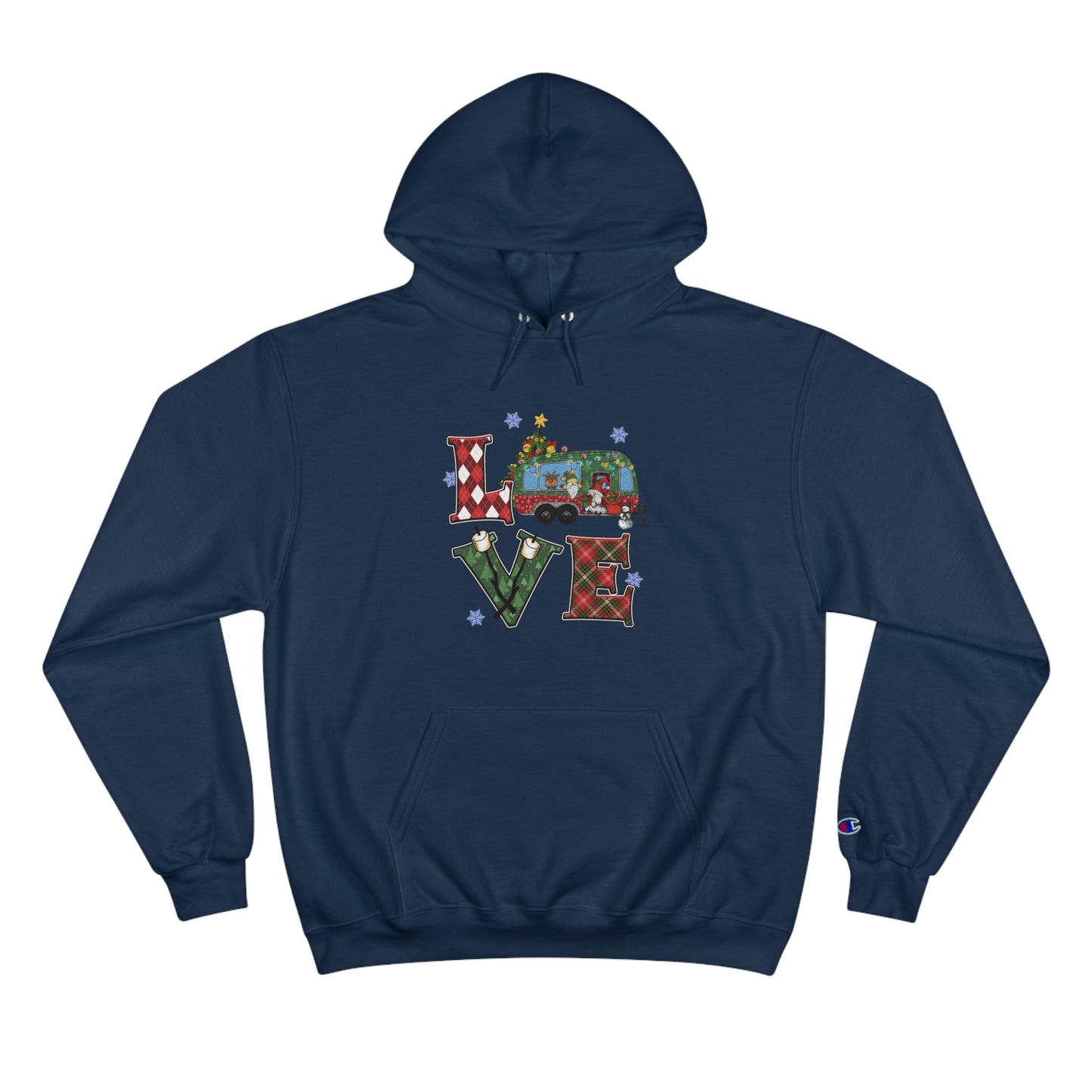 Festive Love Champion Hoodie - Christmas Truck Design