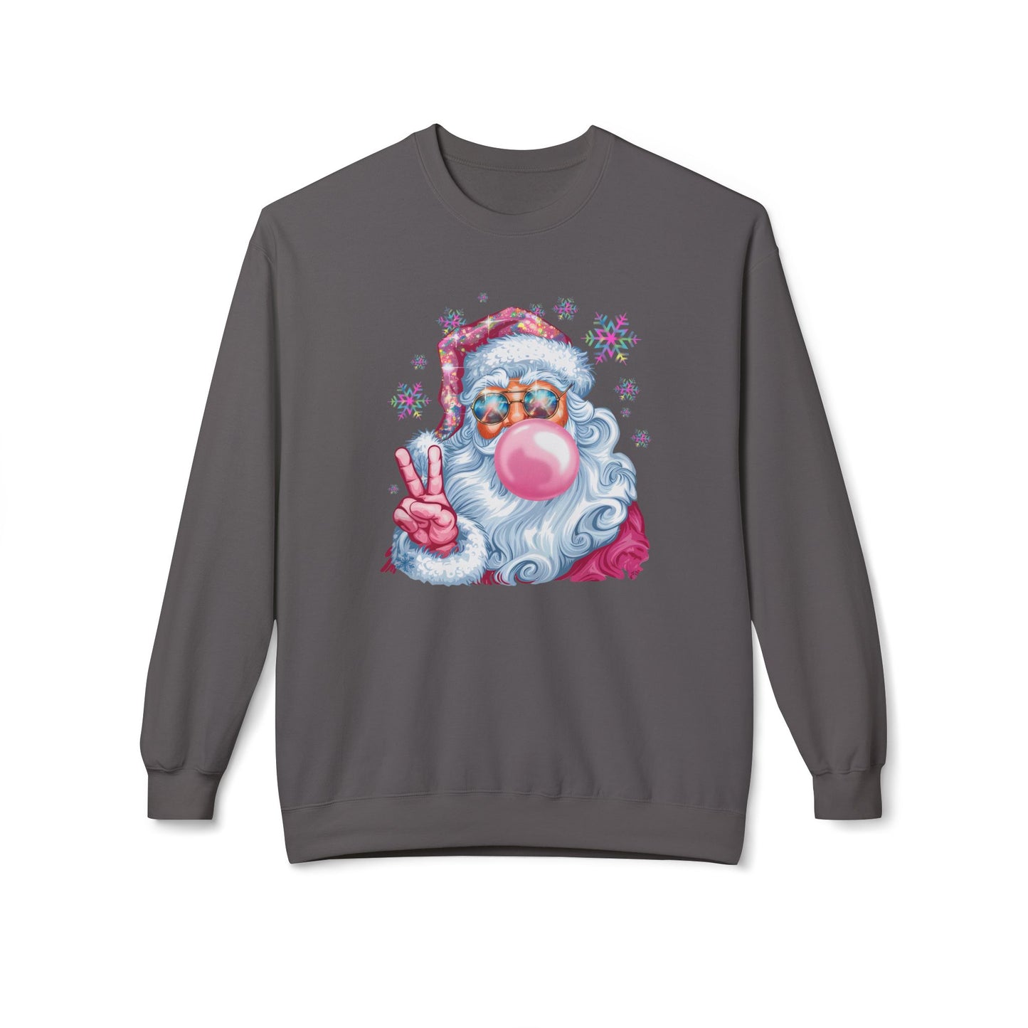 Santa Claus Midweight Softstyle Fleece Crewneck Sweatshirt