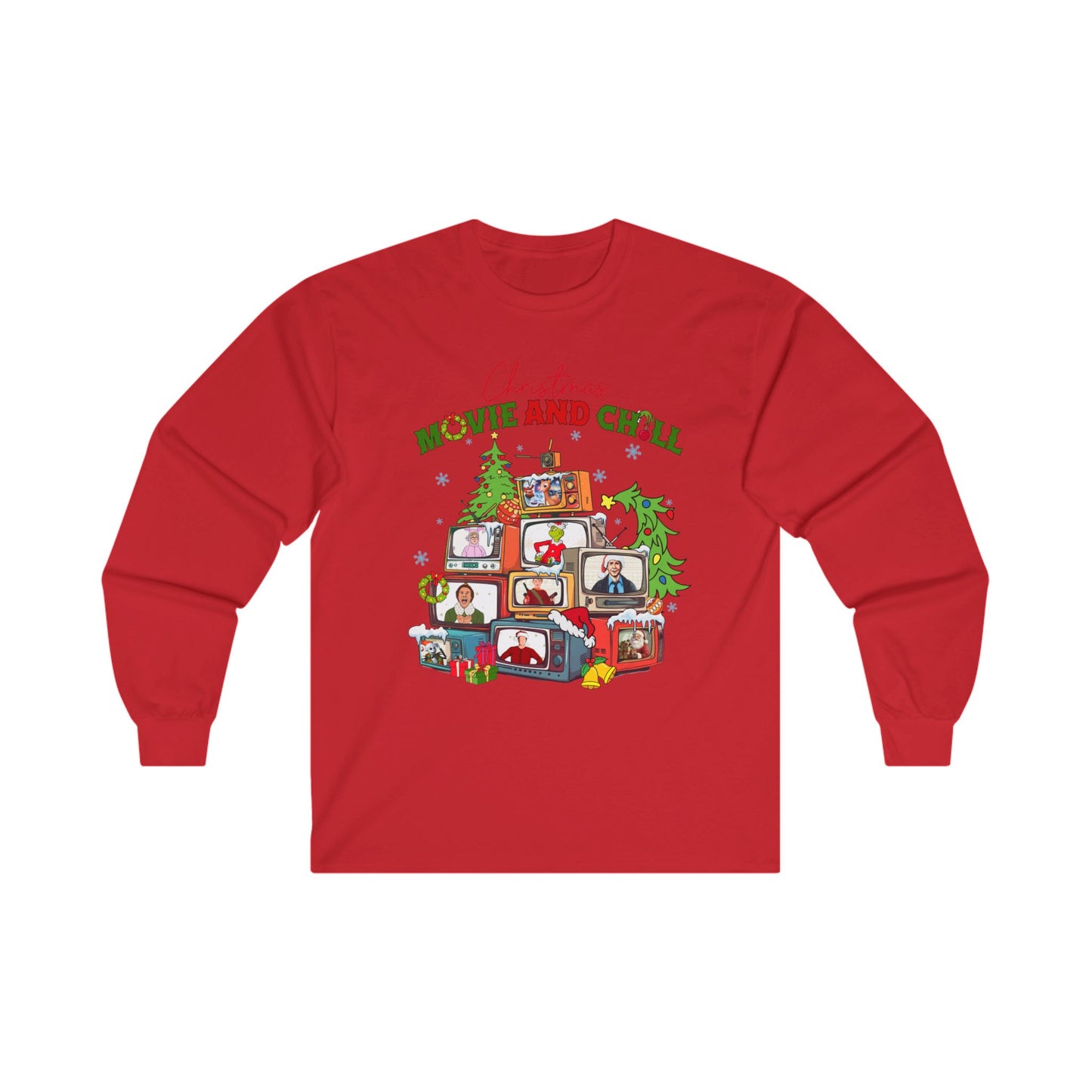 Christmas Movie and Chill Long Sleeve Tee
