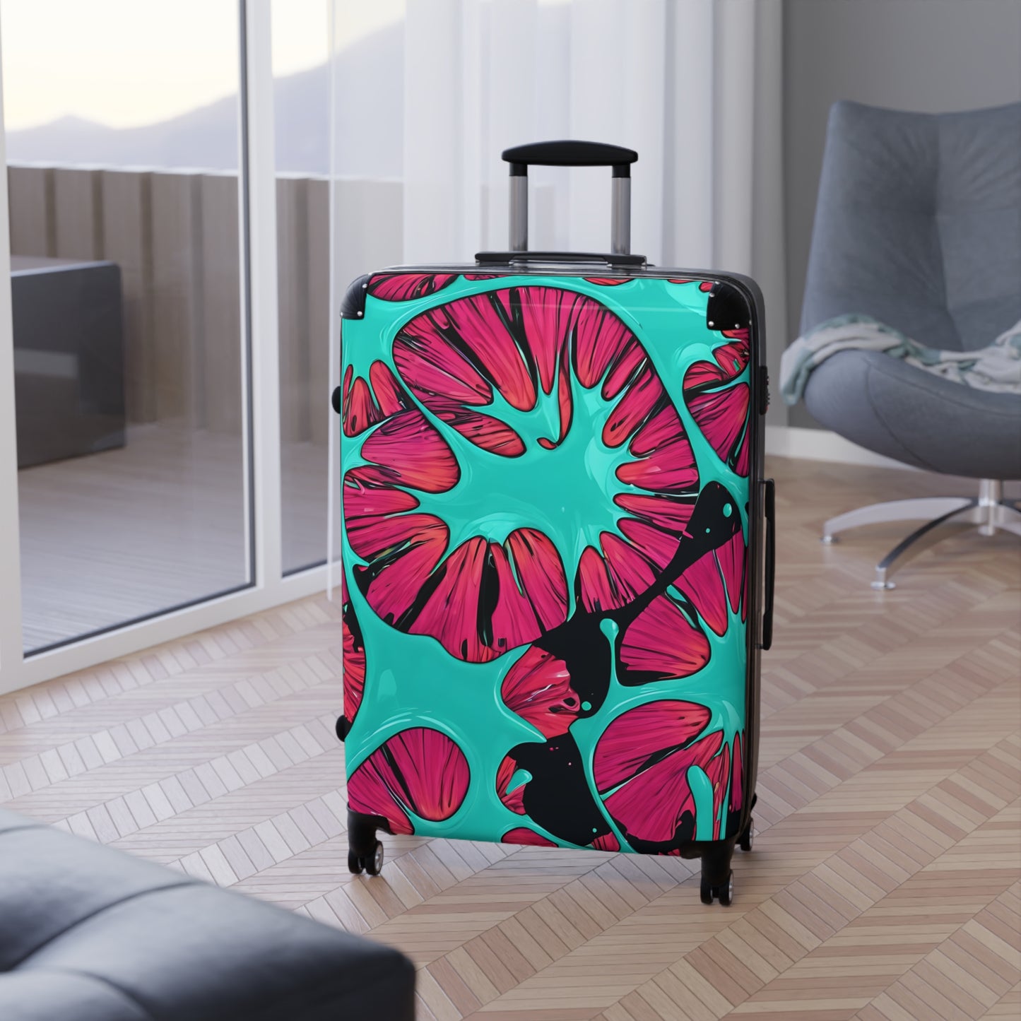 Vibrant Floral Suitcase for Travel Enthusiasts