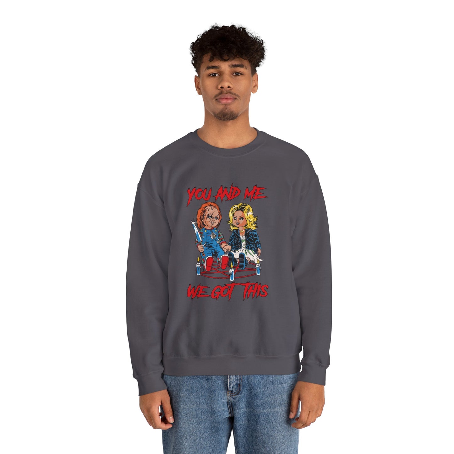 Chucky and bride Halloween Sweatshirt