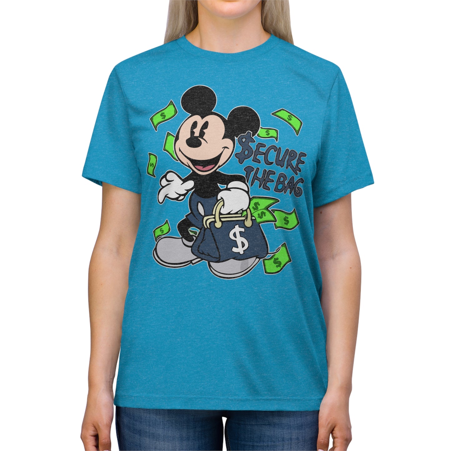 Disney Mickey Mouse 'Secure The Bag' Unisex Triblend Tee