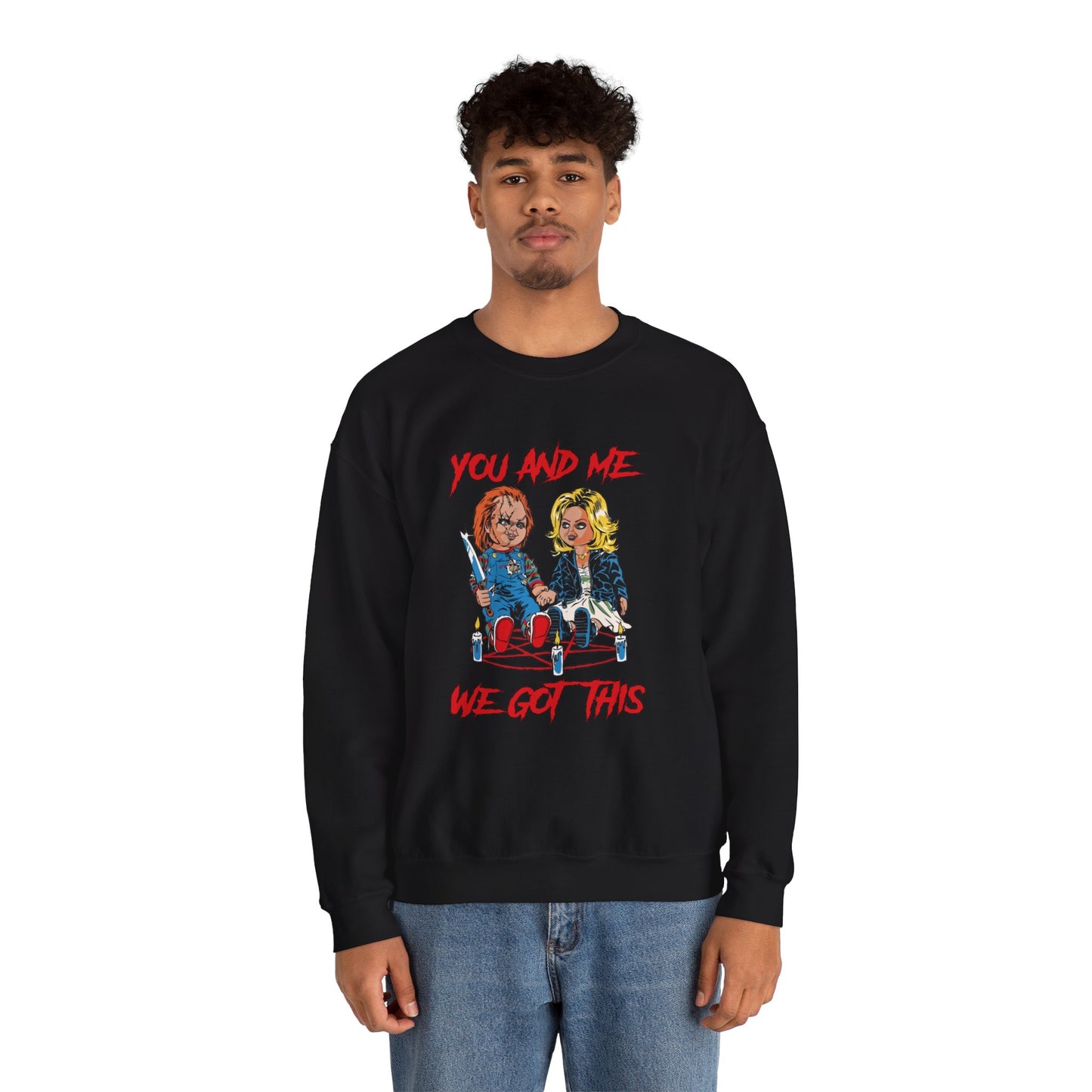 Chucky and bride Halloween Sweatshirt