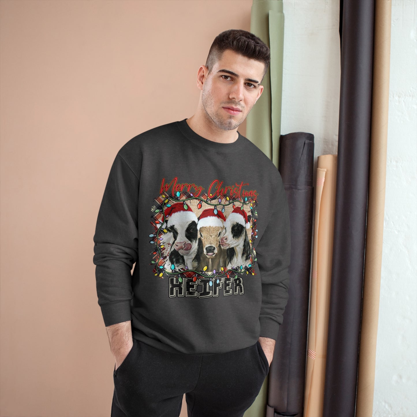 Merry Christmas Heffer Champion Sweatshirt