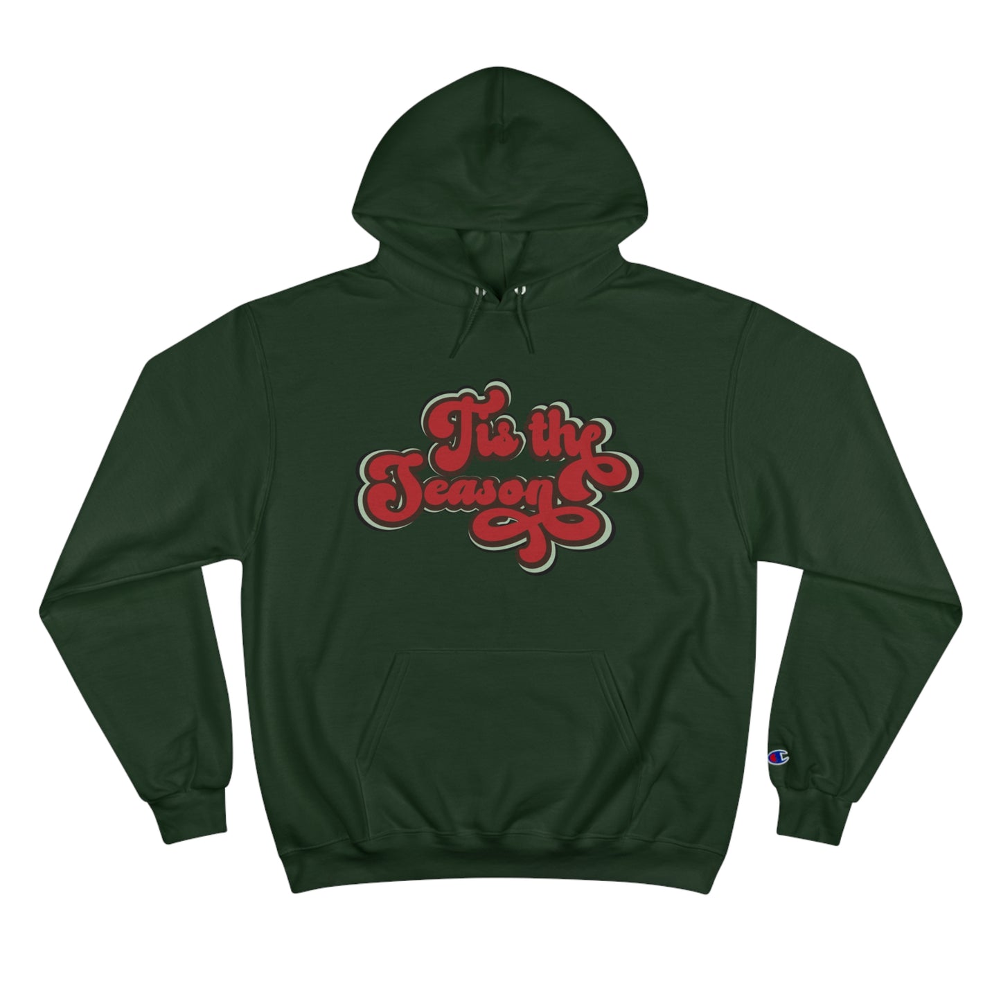 Festive Champion Hoodie - 'Tis the Season Christmas Sweatshirt
