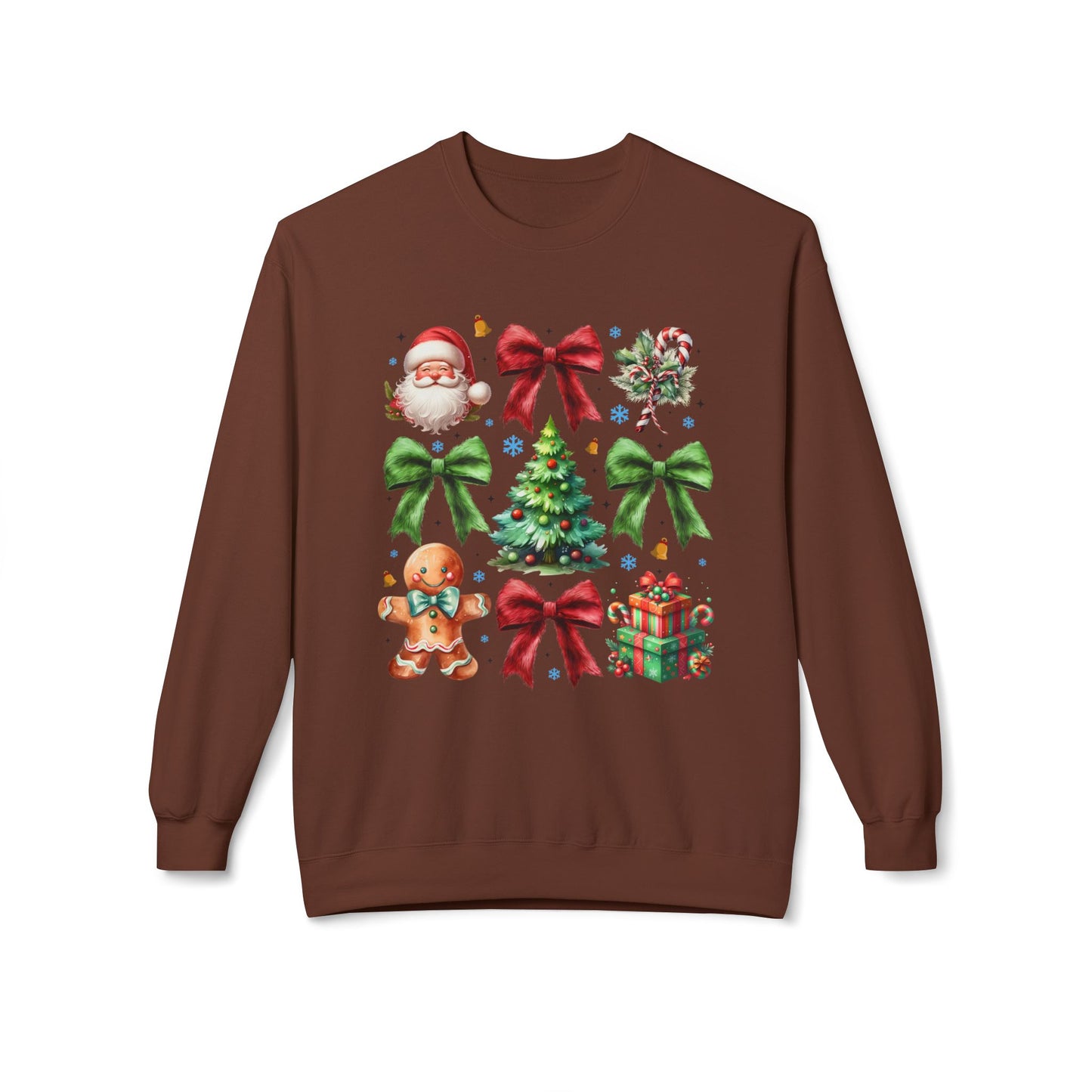 Festive Fleece Crewneck Sweatshirt - Christmas Cheer Design