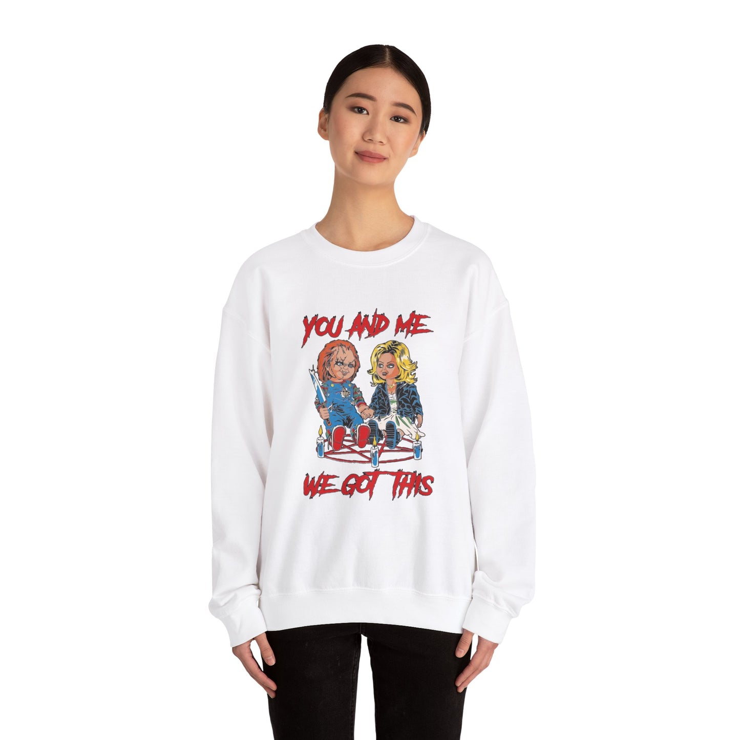 Chucky and bride Halloween Sweatshirt
