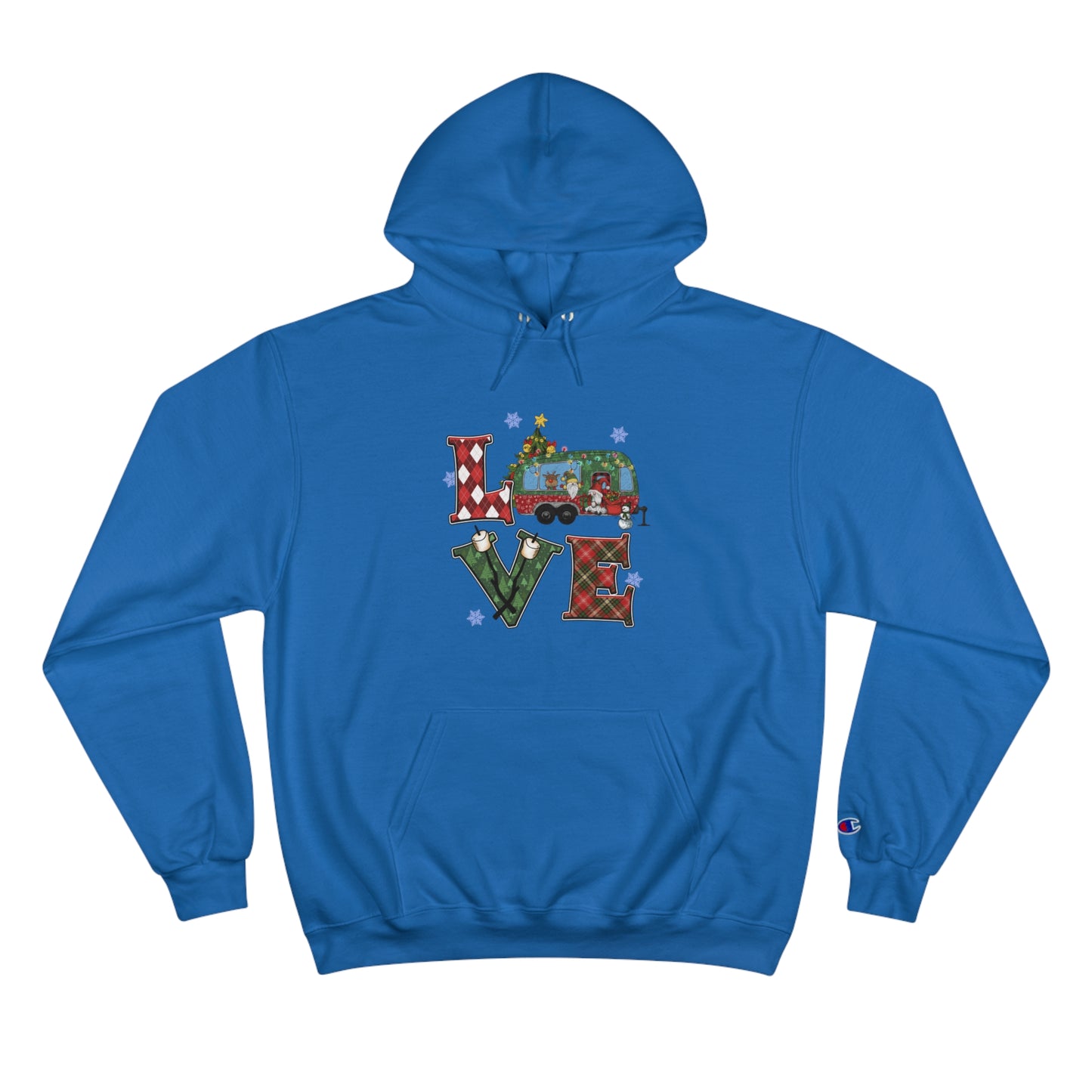 Festive Love Champion Hoodie - Christmas Truck Design