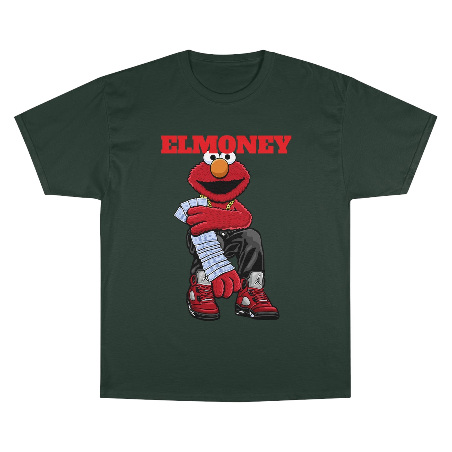 Elmo Champion T-Shirt with Money Design