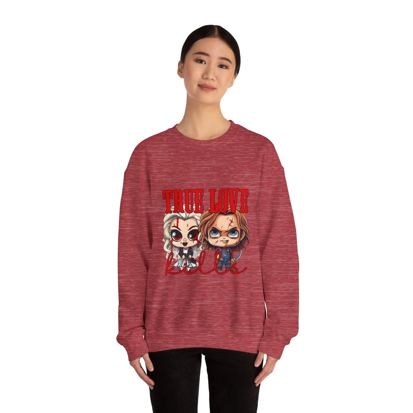 Chucky and bride Halloween Sweatshirt