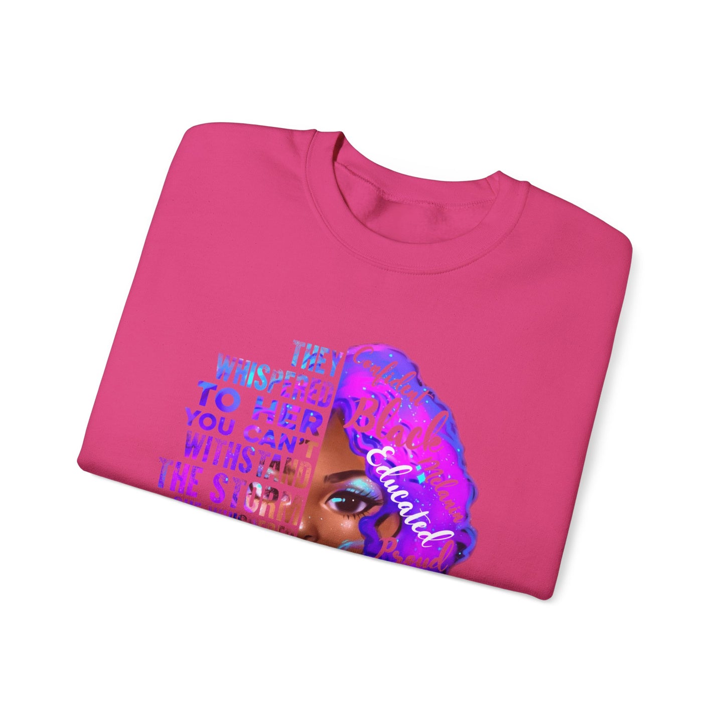Black Educated Heavy Crew Sweatshirt