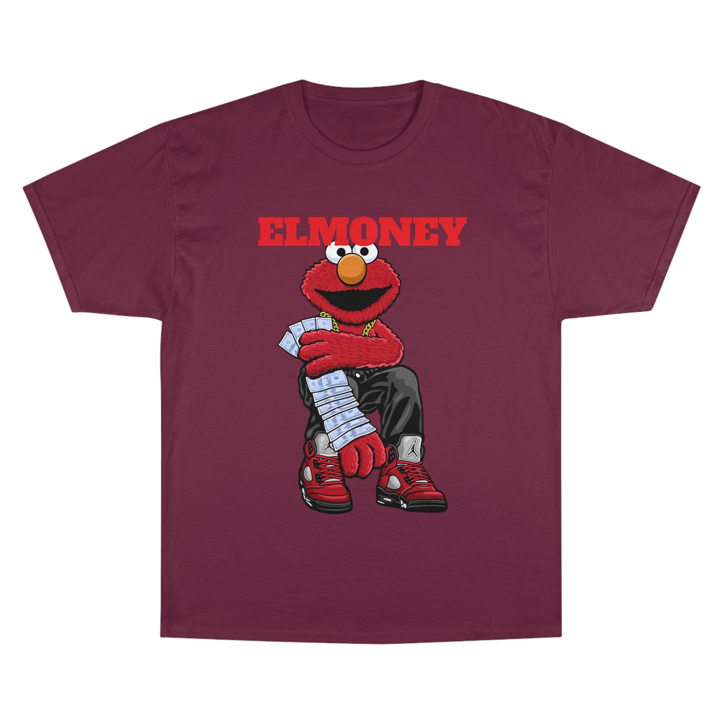 Elmo Champion T-Shirt with Money Design