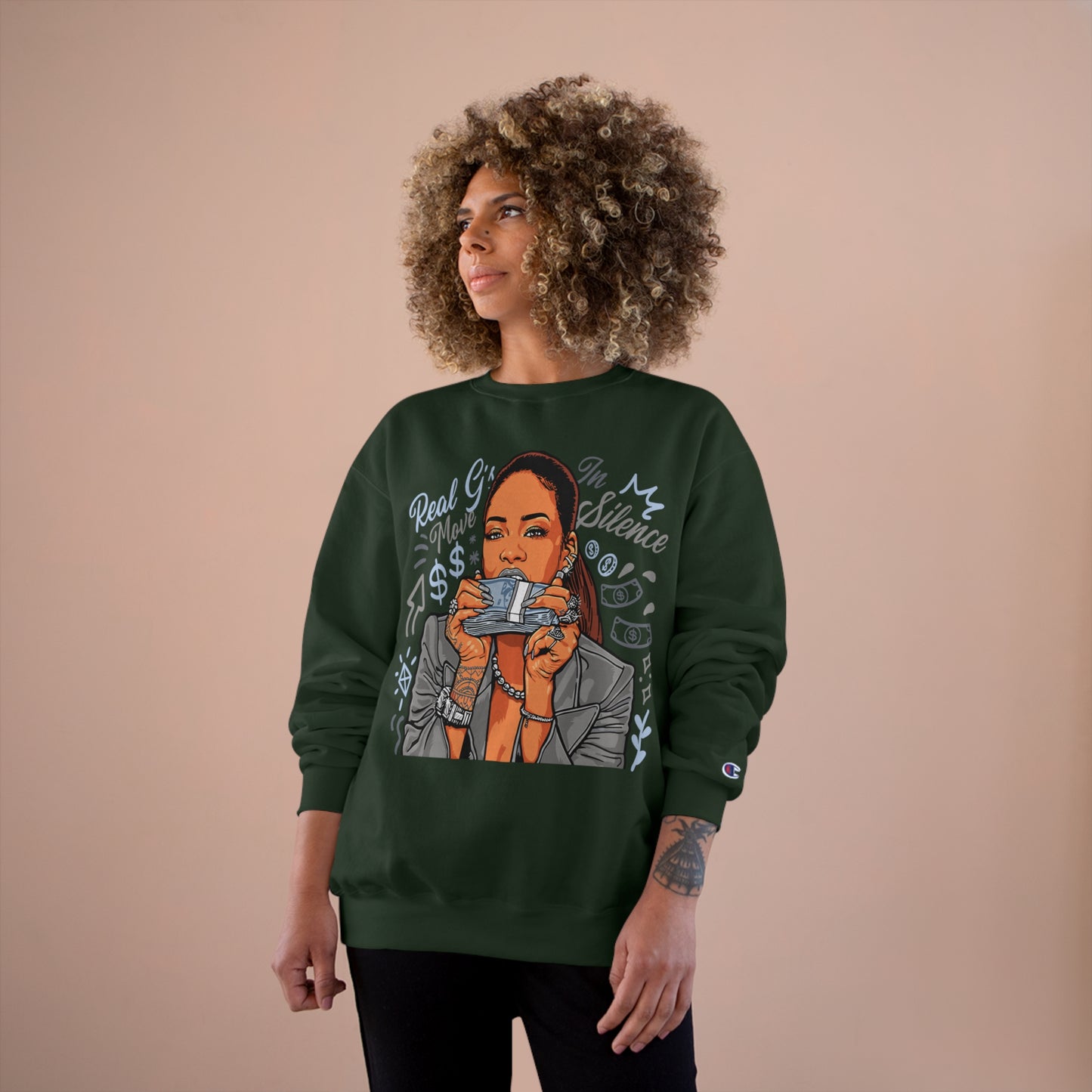 Real G's Move In Silence Champion Sweatshirt