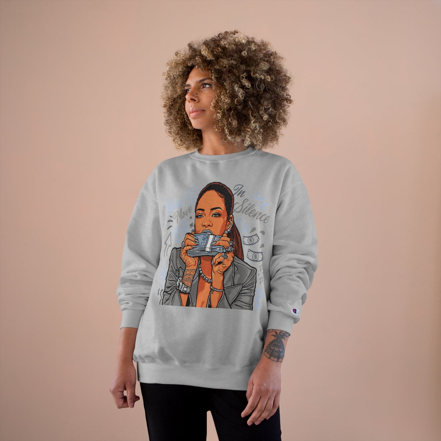 Real G's Move In Silence Champion Sweatshirt