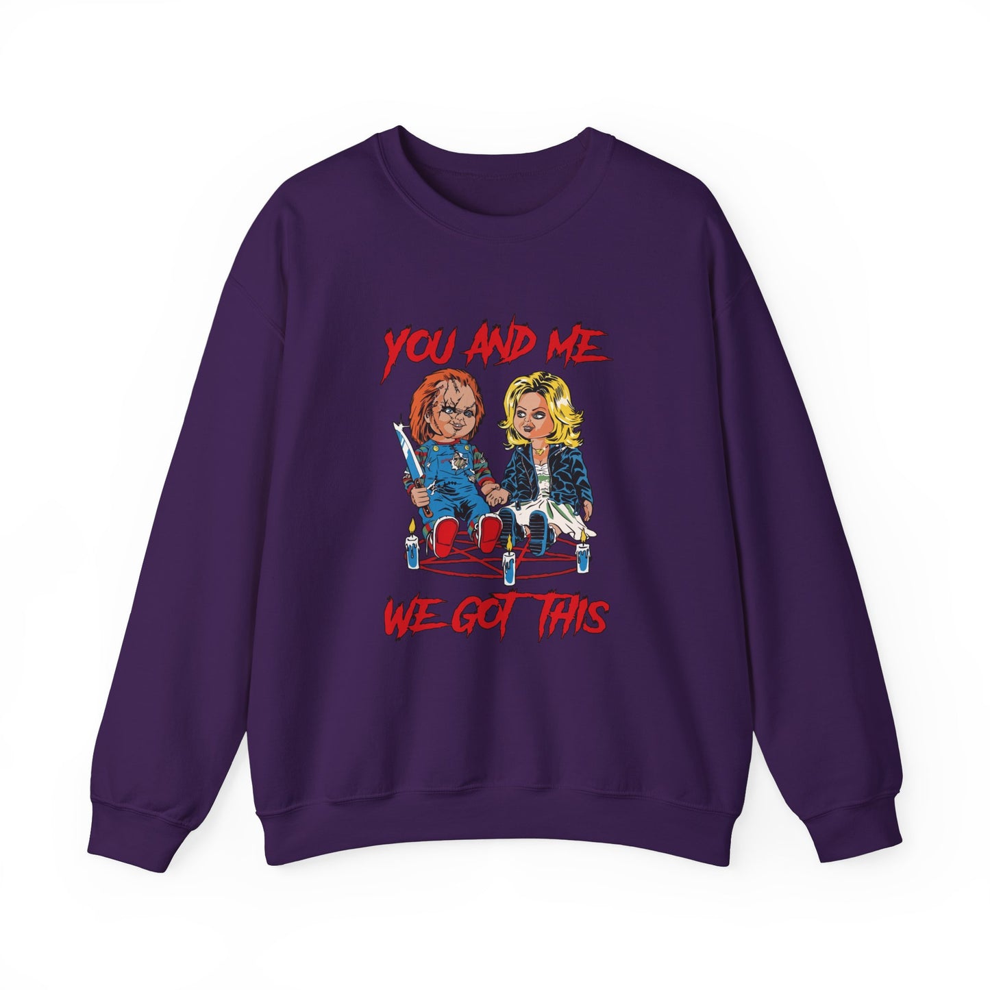 Chucky and bride Halloween Sweatshirt