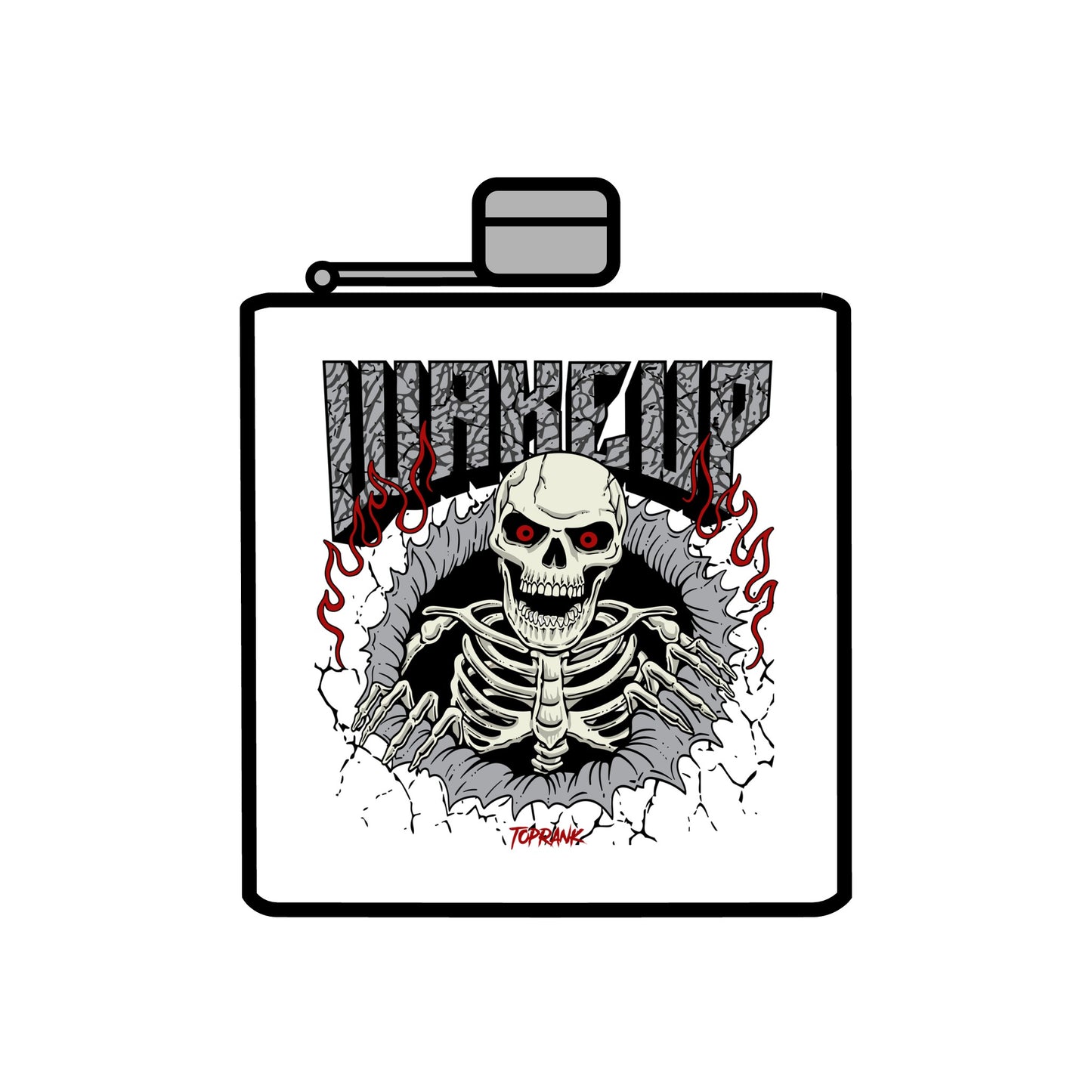 Wakeup Stainless Steel Flask, 6oz