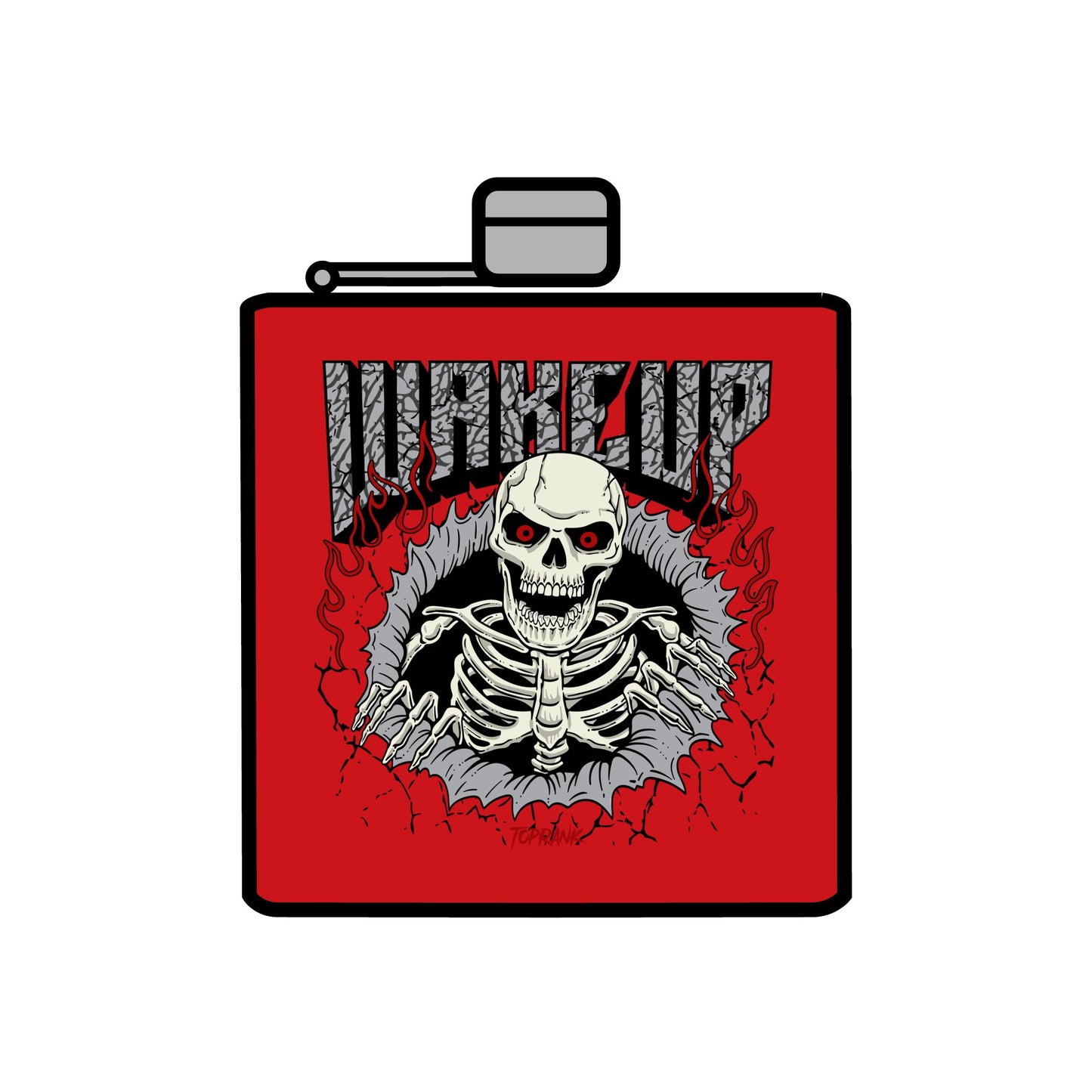 Wakeup Stainless Steel Flask, 6oz