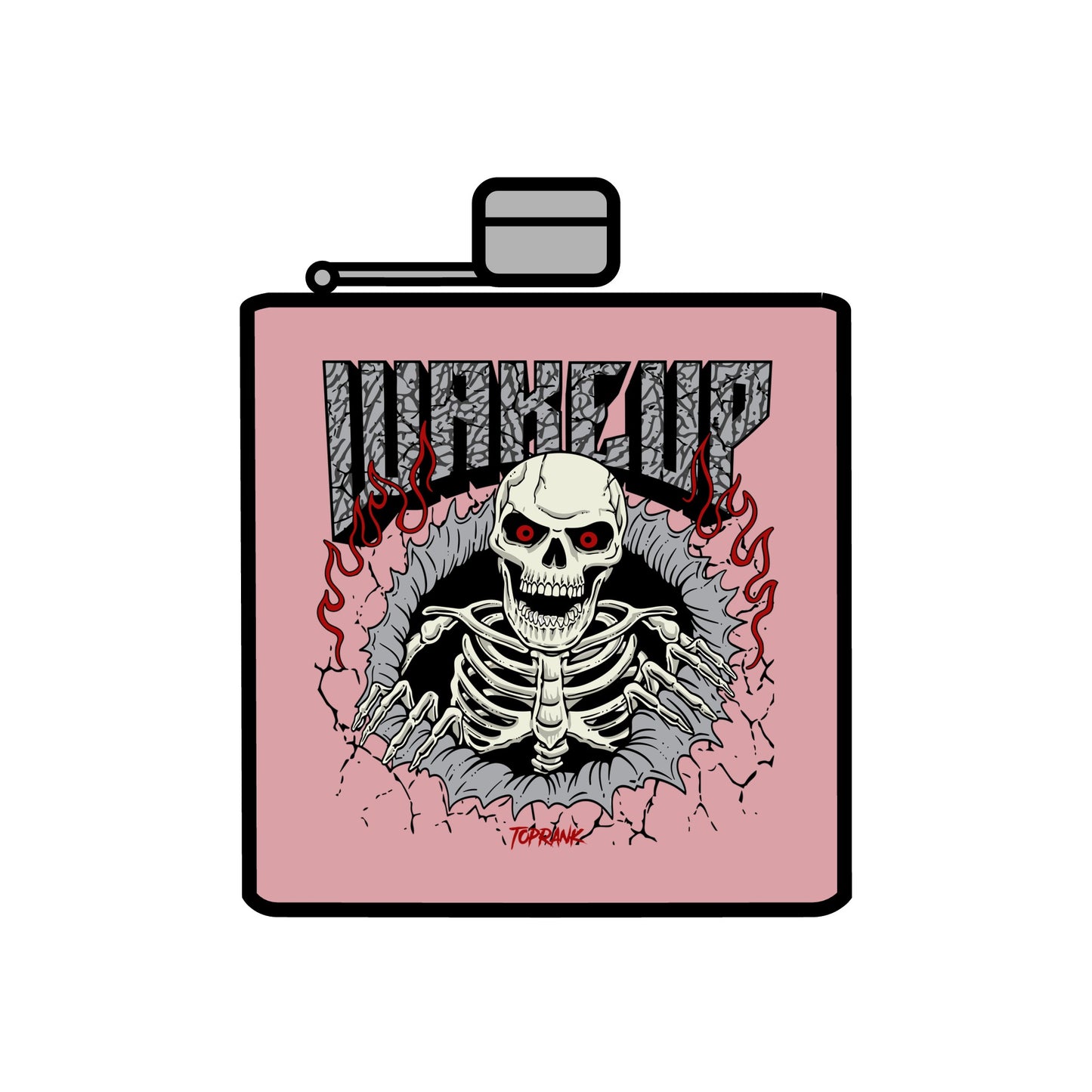 Wakeup Stainless Steel Flask, 6oz