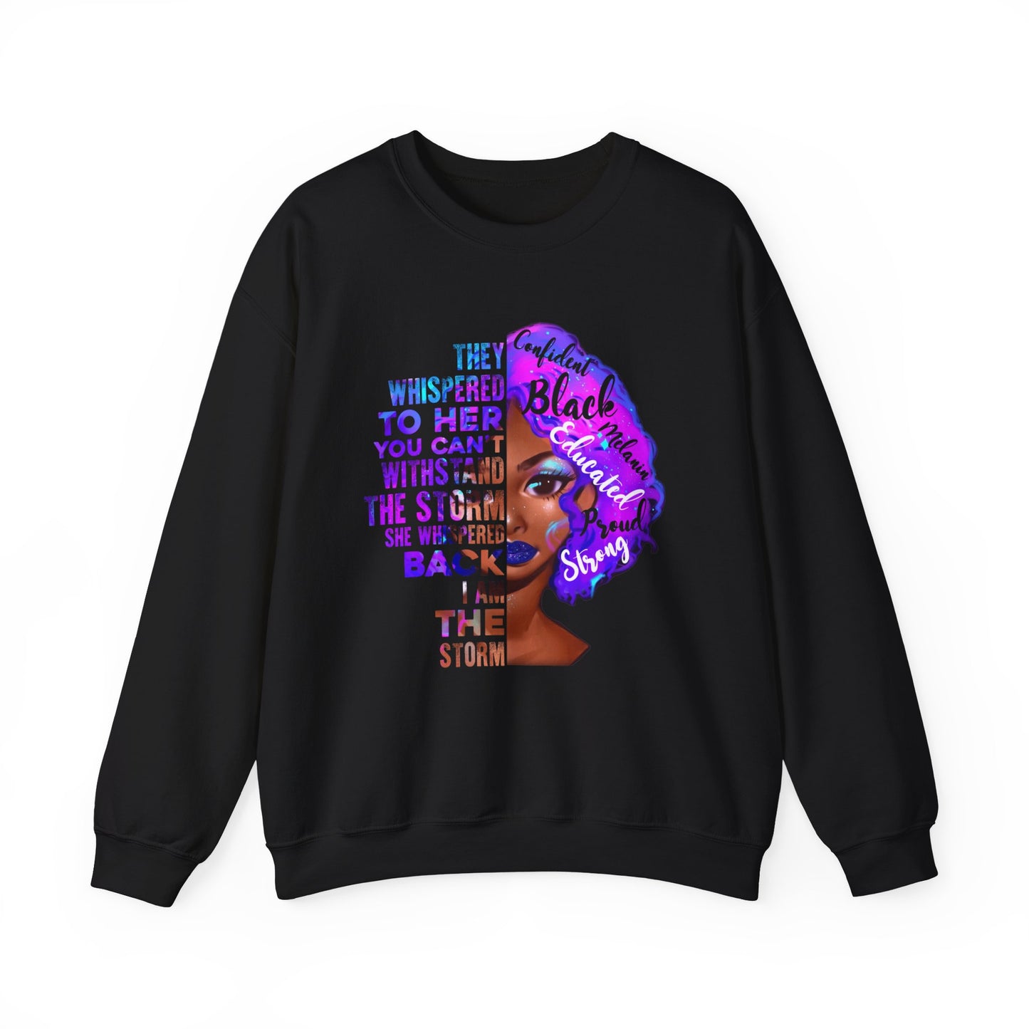 Black Educated Heavy Crew Sweatshirt