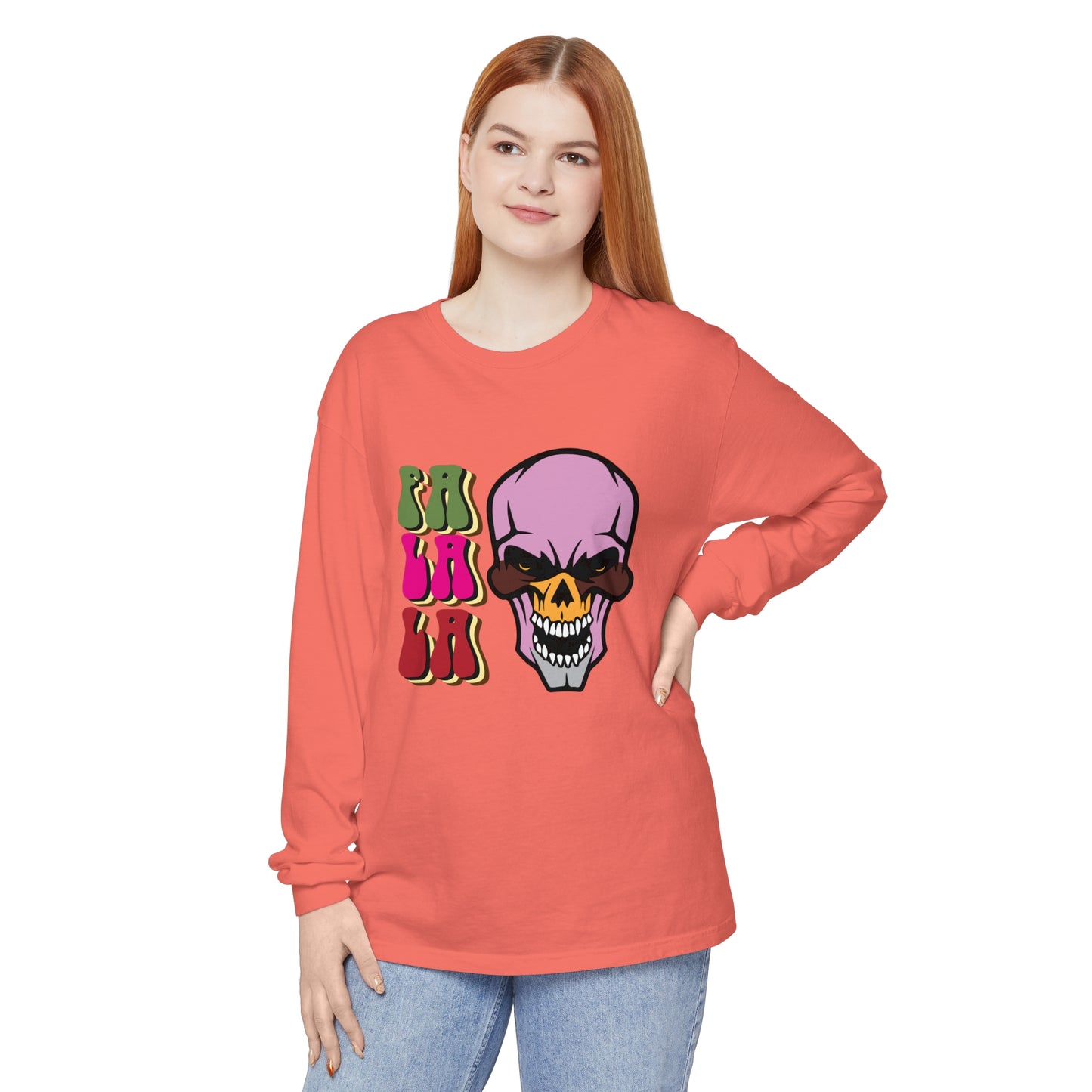 Skull Graphic Long Sleeve T-Shirt for Christmas