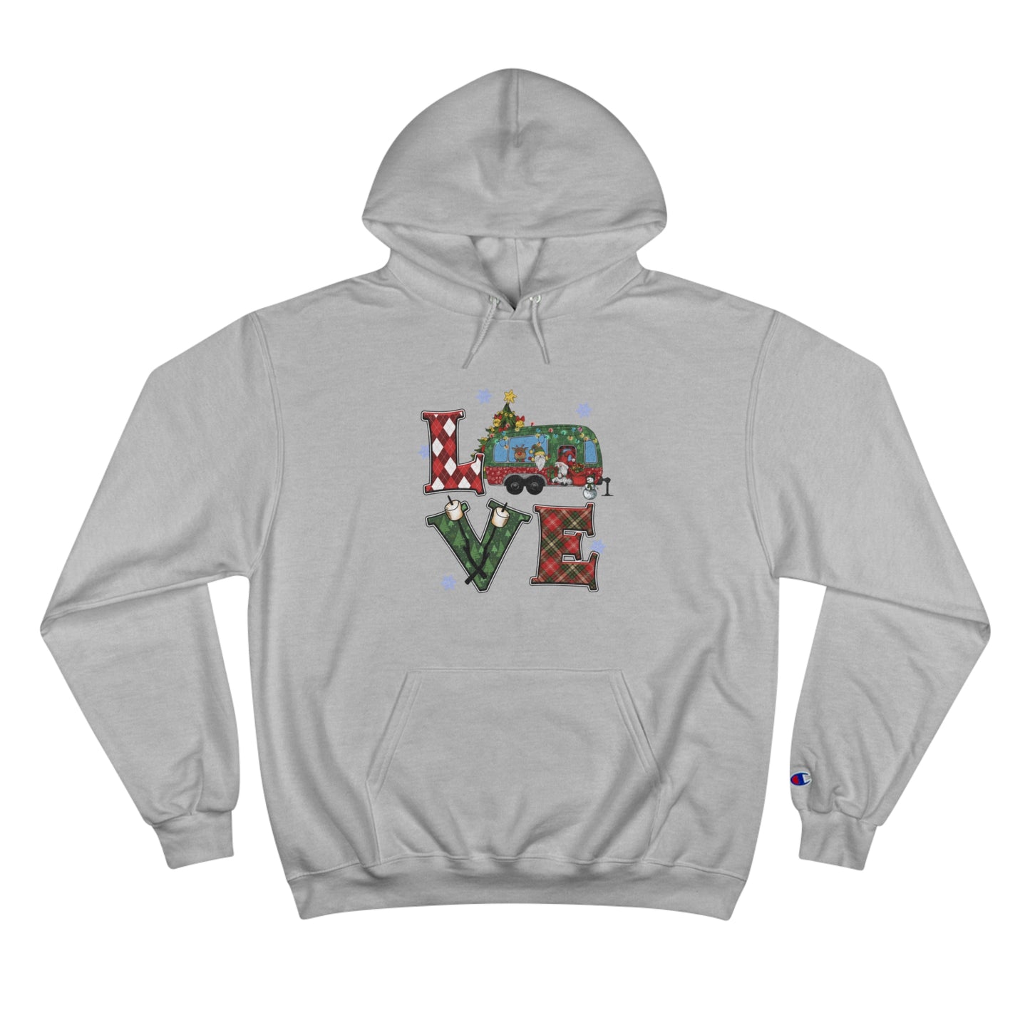 Festive Love Champion Hoodie - Christmas Truck Design