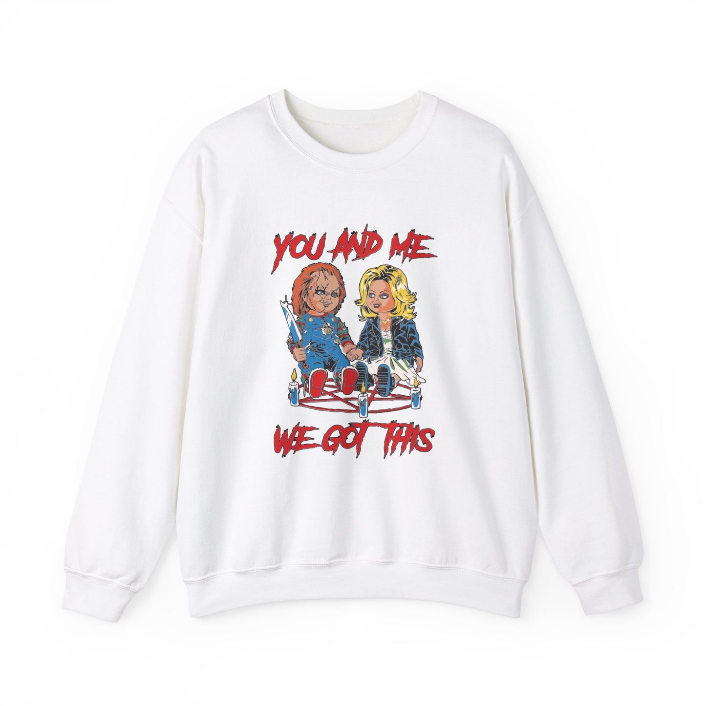 Chucky and bride Halloween Sweatshirt