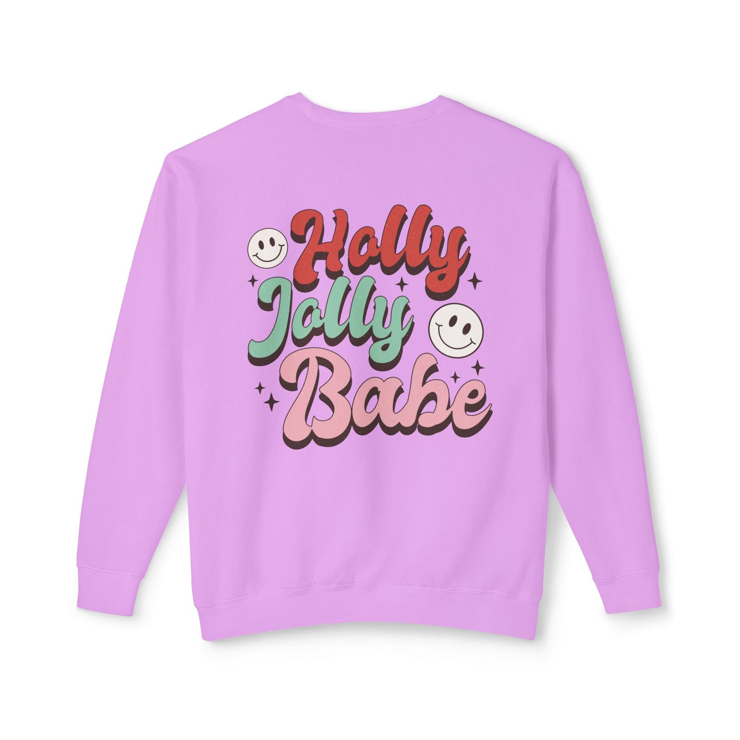 Festive Unisex Crewneck Sweatshirt - 'Ho Ho Ho' & 'Holly Jolly Babe' Design