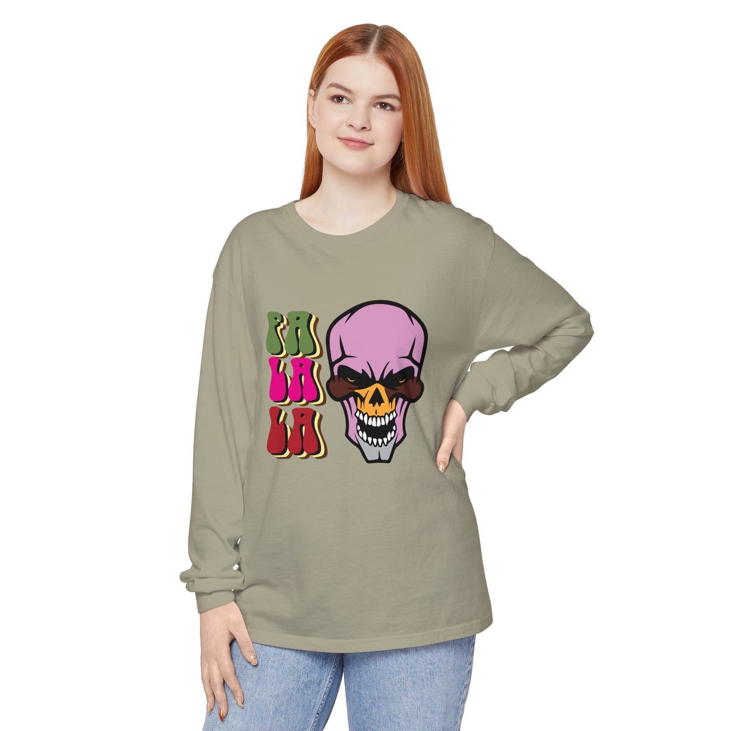 Skull Graphic Long Sleeve T-Shirt for Christmas