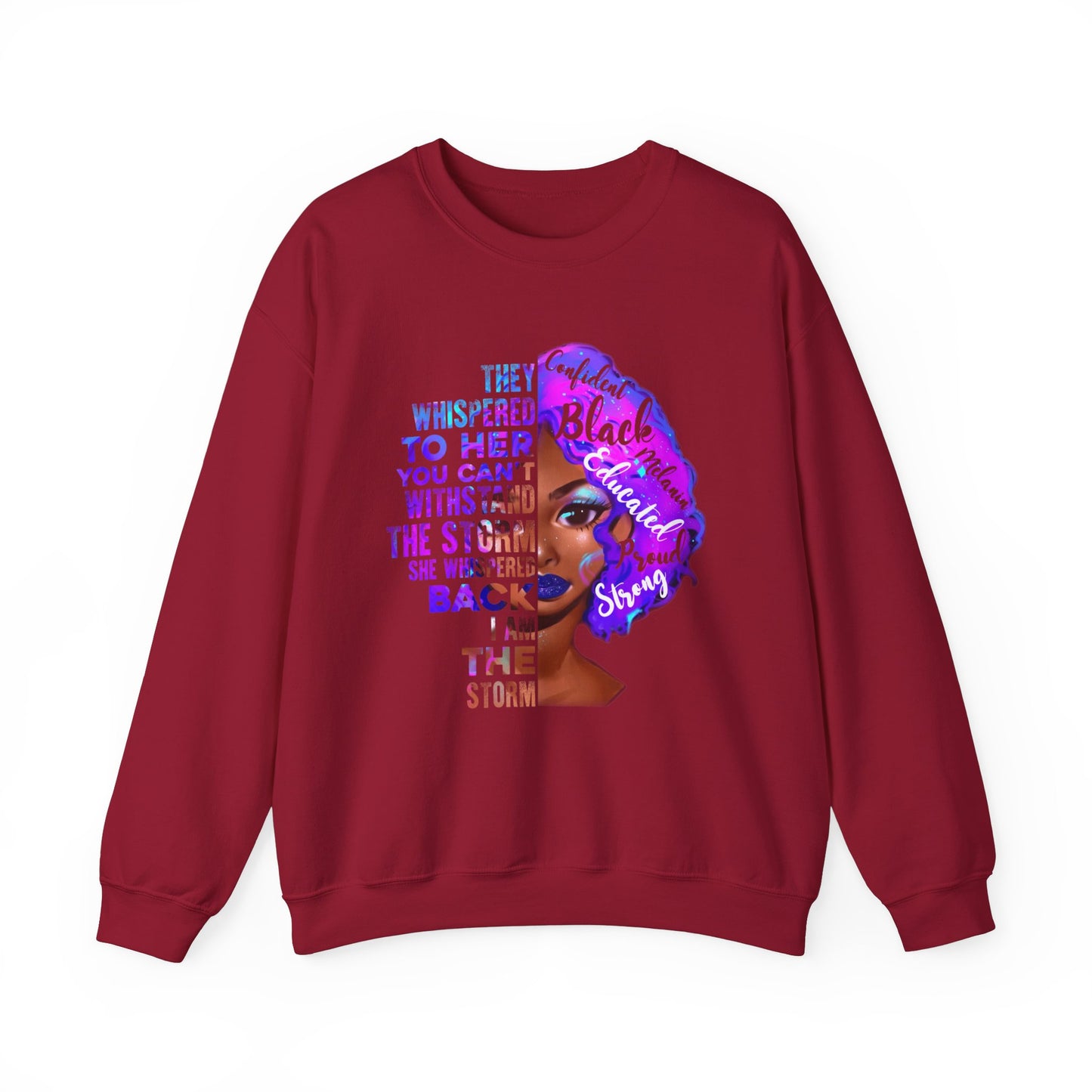 Black Educated Heavy Crew Sweatshirt