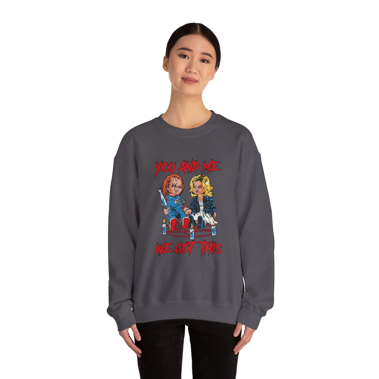 Chucky and bride Halloween Sweatshirt