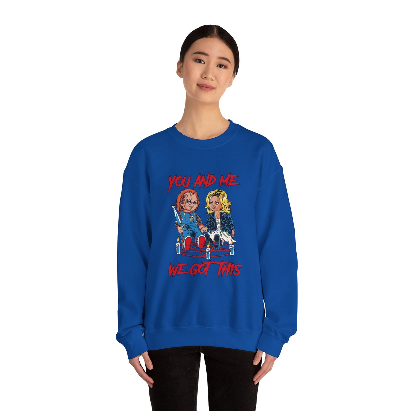 Chucky and bride Halloween Sweatshirt