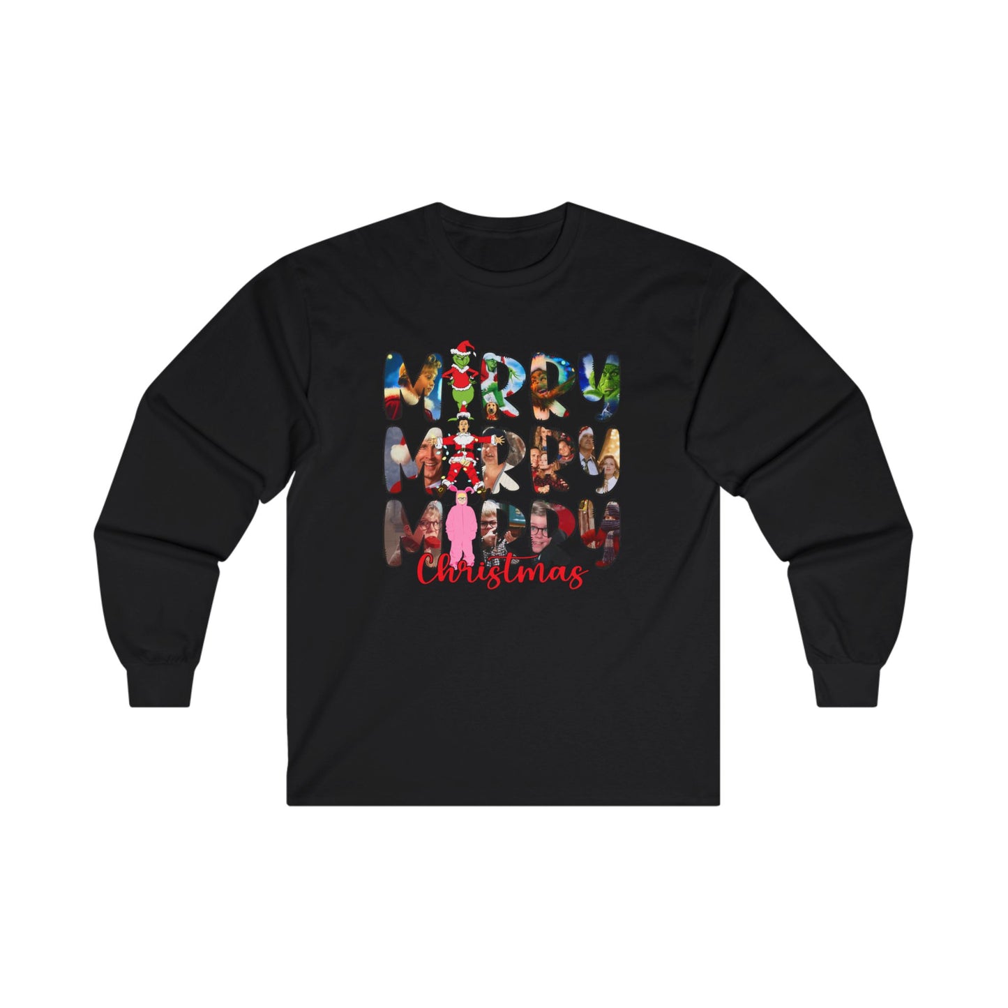 Merry Christmas Unisex Long Sleeve Tee - Festive Cotton Shirt