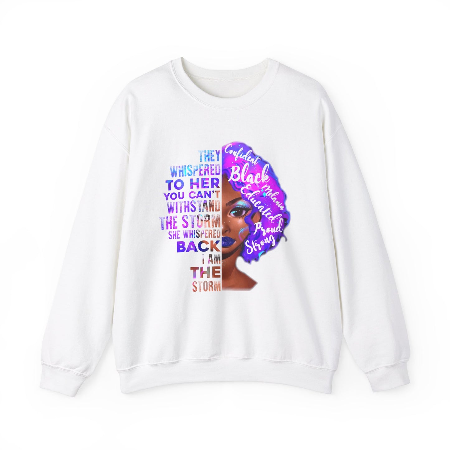 Black Educated Heavy Crew Sweatshirt