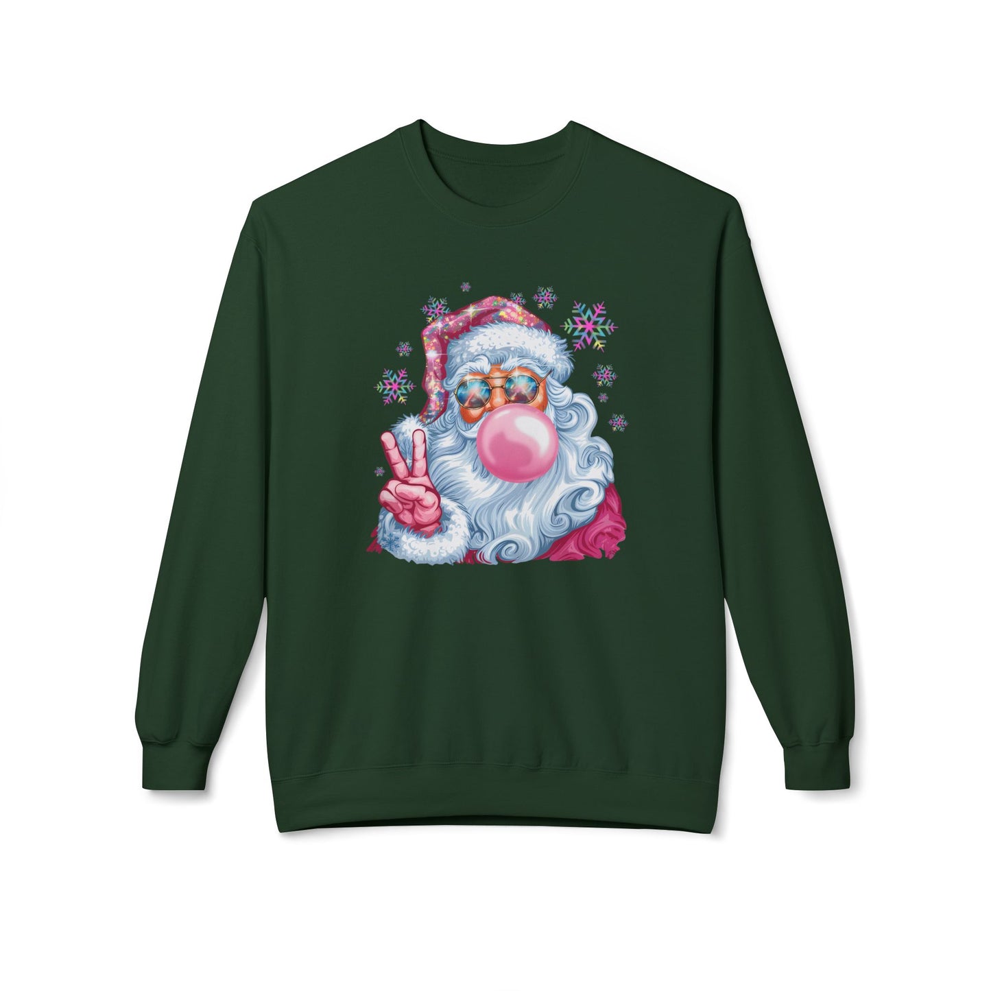 Santa Claus Midweight Softstyle Fleece Crewneck Sweatshirt