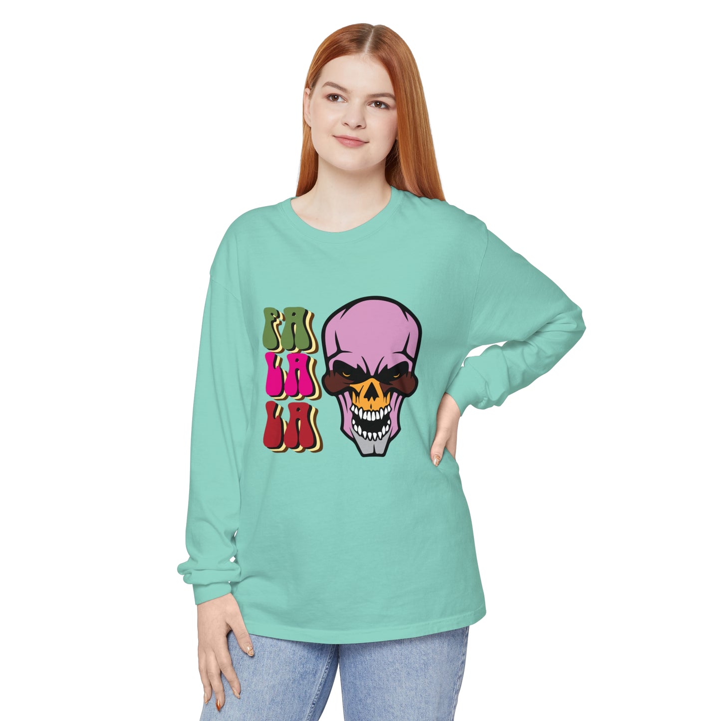 Skull Graphic Long Sleeve T-Shirt for Christmas