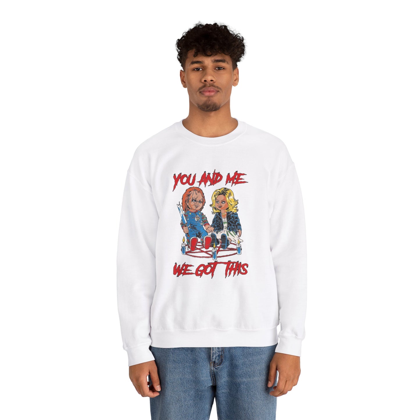 Chucky and bride Halloween Sweatshirt