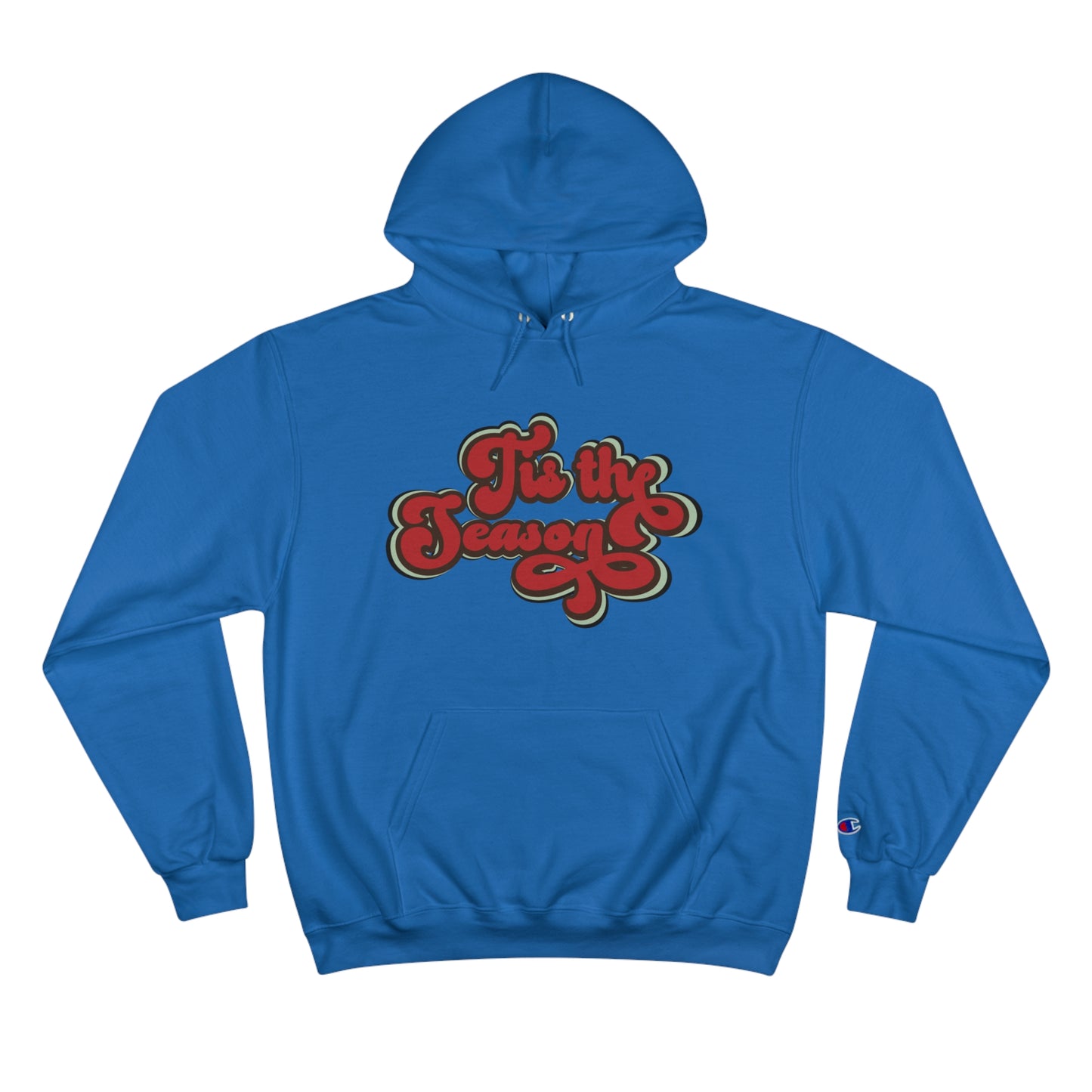 Festive Champion Hoodie - 'Tis the Season Christmas Sweatshirt