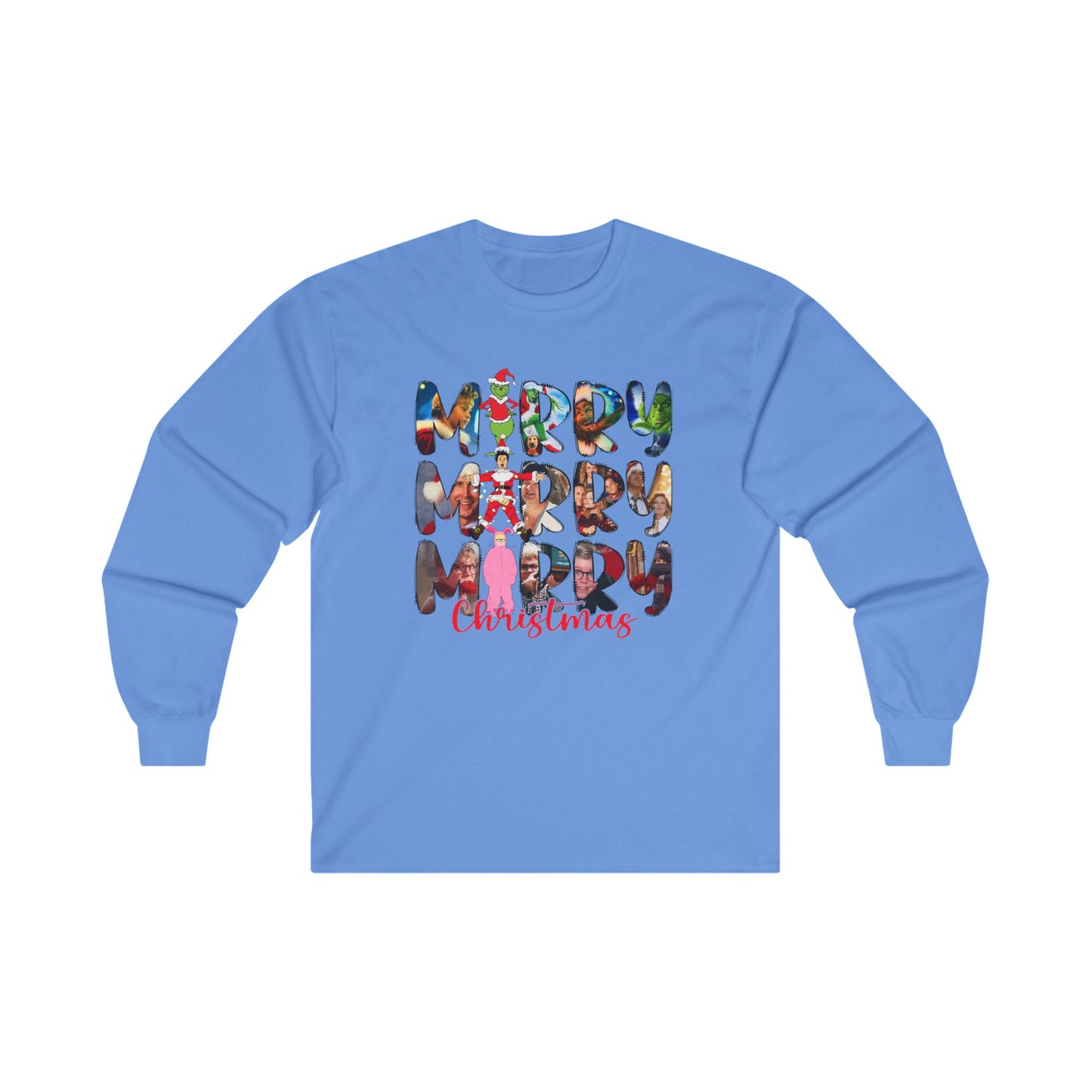 Merry Christmas Unisex Long Sleeve Tee - Festive Cotton Shirt