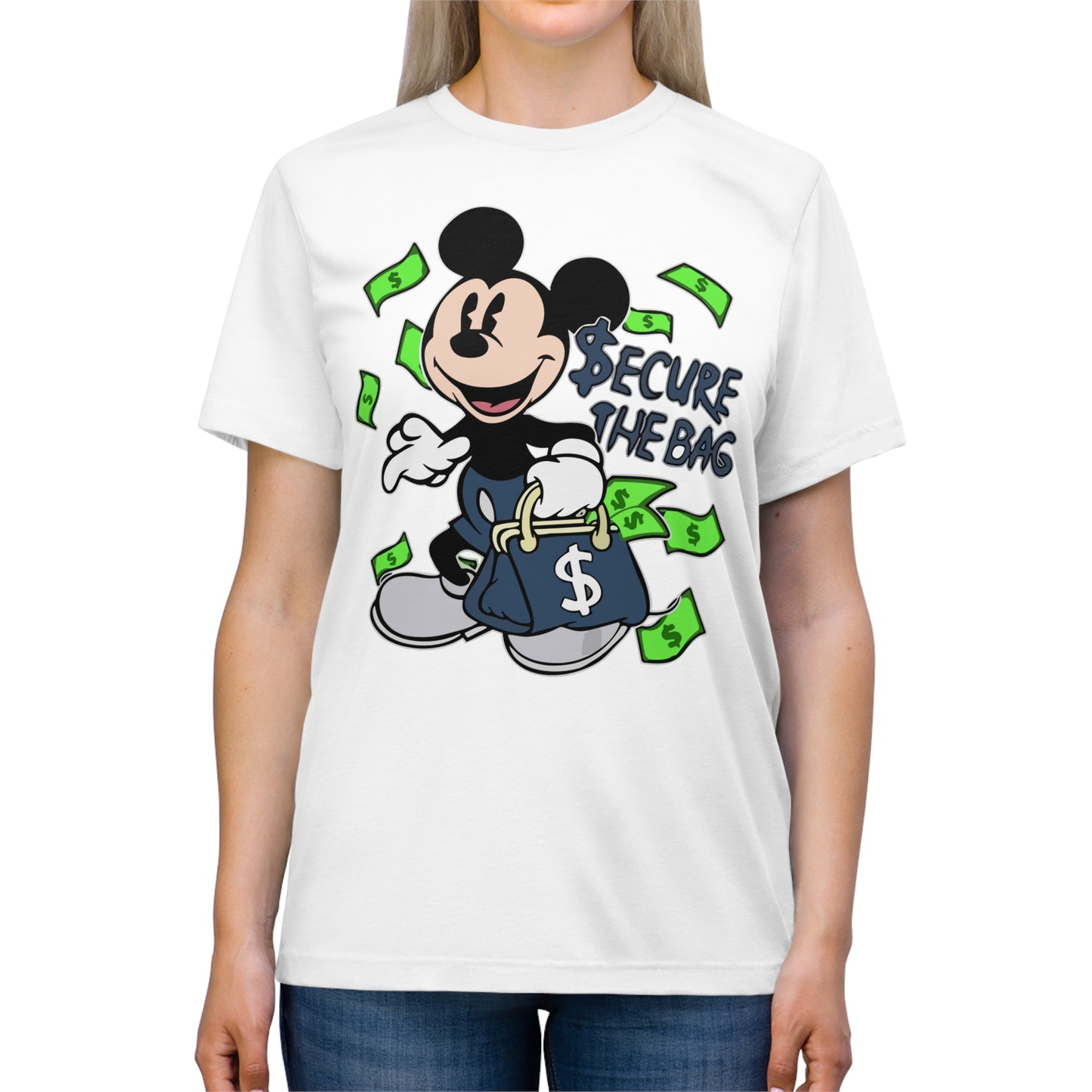 Disney Mickey Mouse 'Secure The Bag' Unisex Triblend Tee