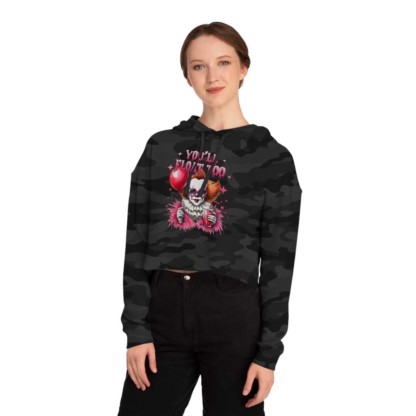 Halloween Cropped Hooded Sweatshirt