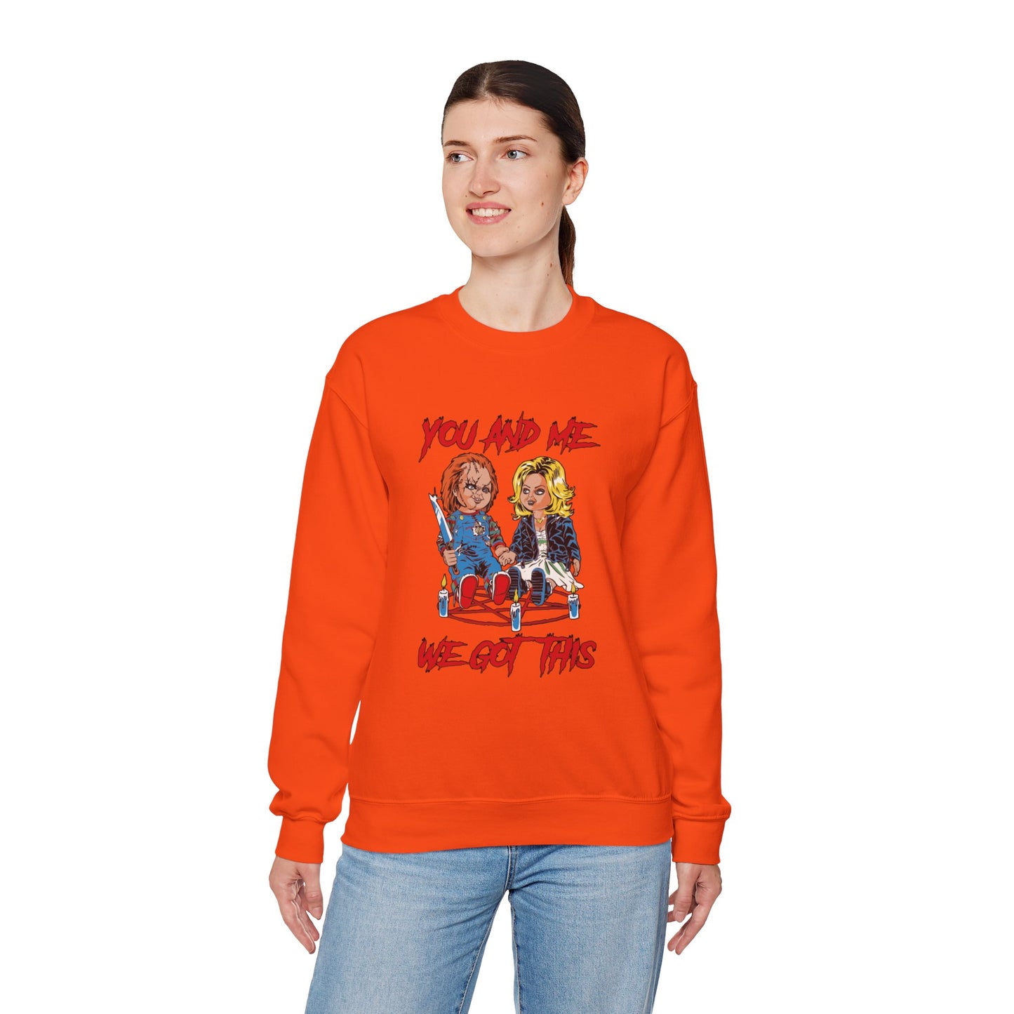 Chucky and bride Halloween Sweatshirt