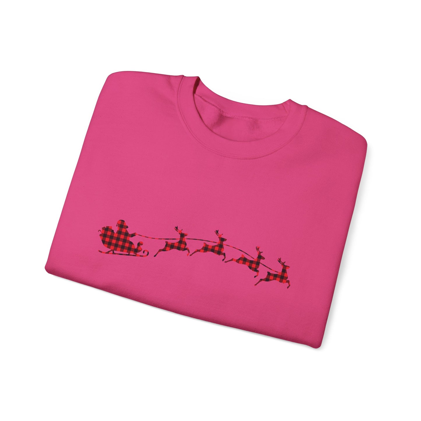 Unisex Christmas Crewneck Sweatshirt - Rudolph & Santa's Reindeer Treats Design