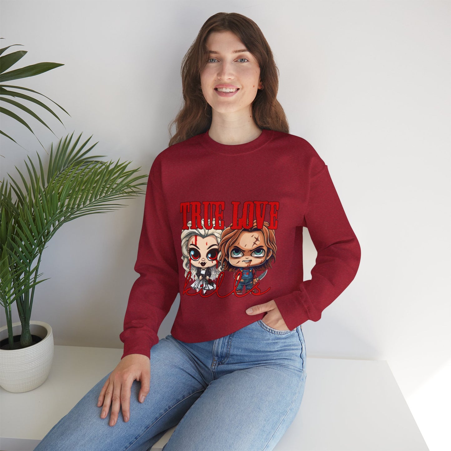 Chucky and bride Halloween Sweatshirt