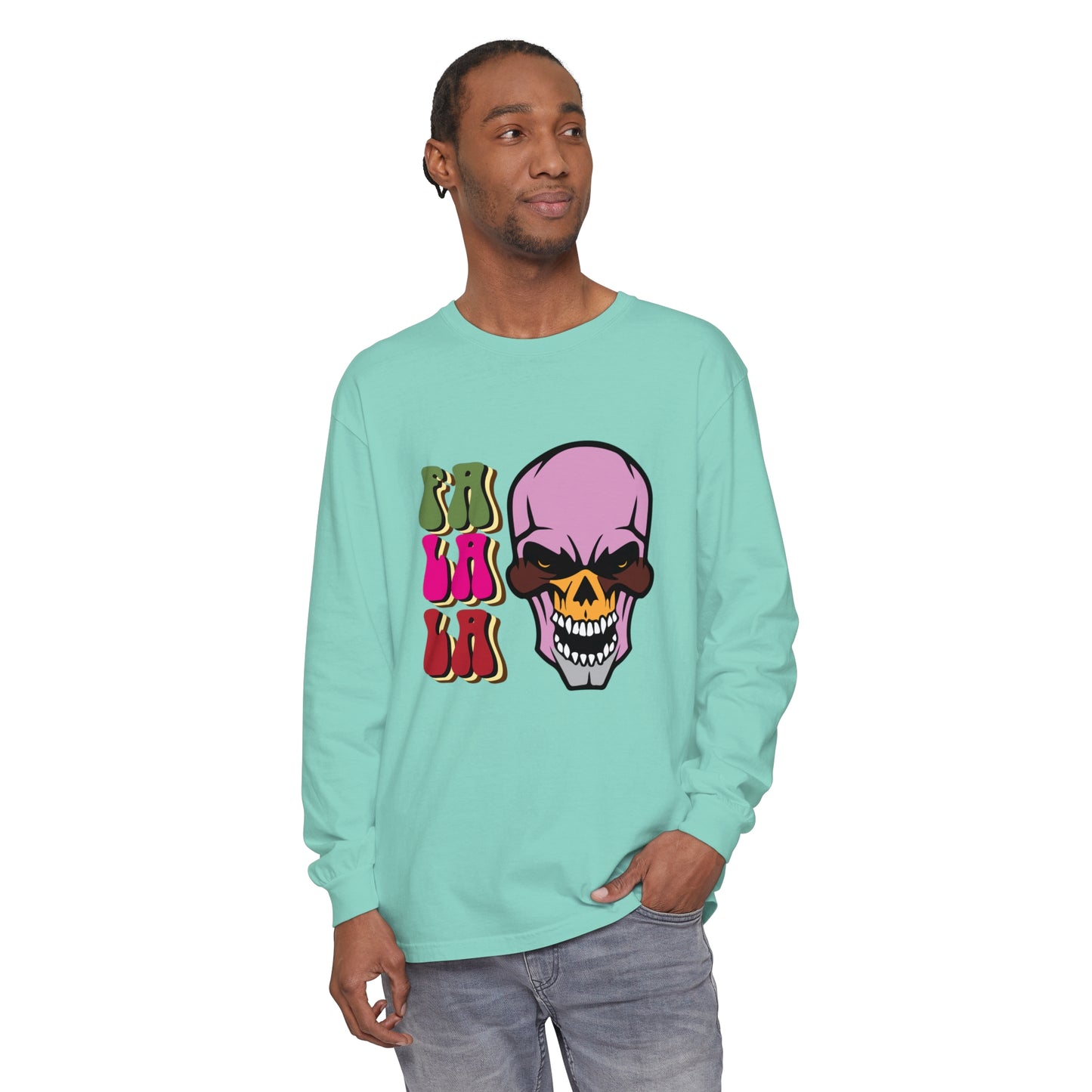 Skull Graphic Long Sleeve T-Shirt for Christmas