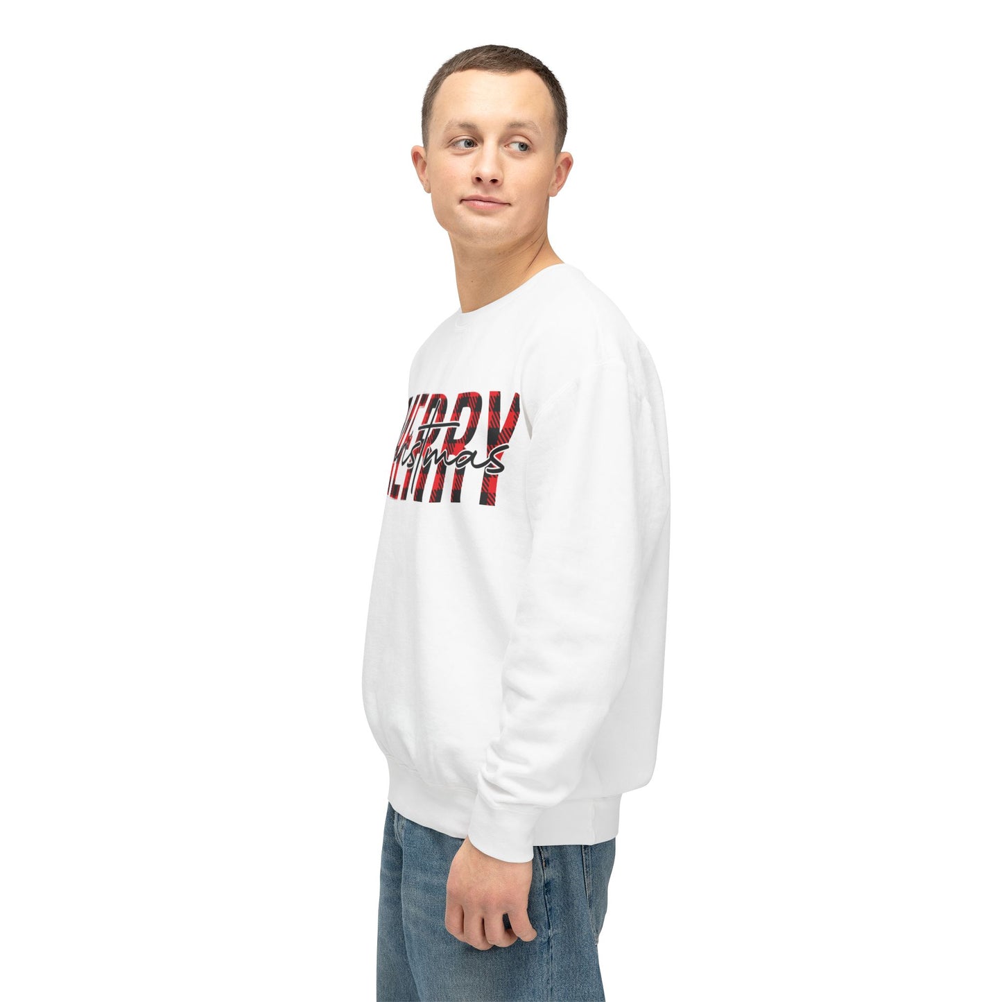 Merry Christmas Unisex Lightweight Crewneck Sweatshirt