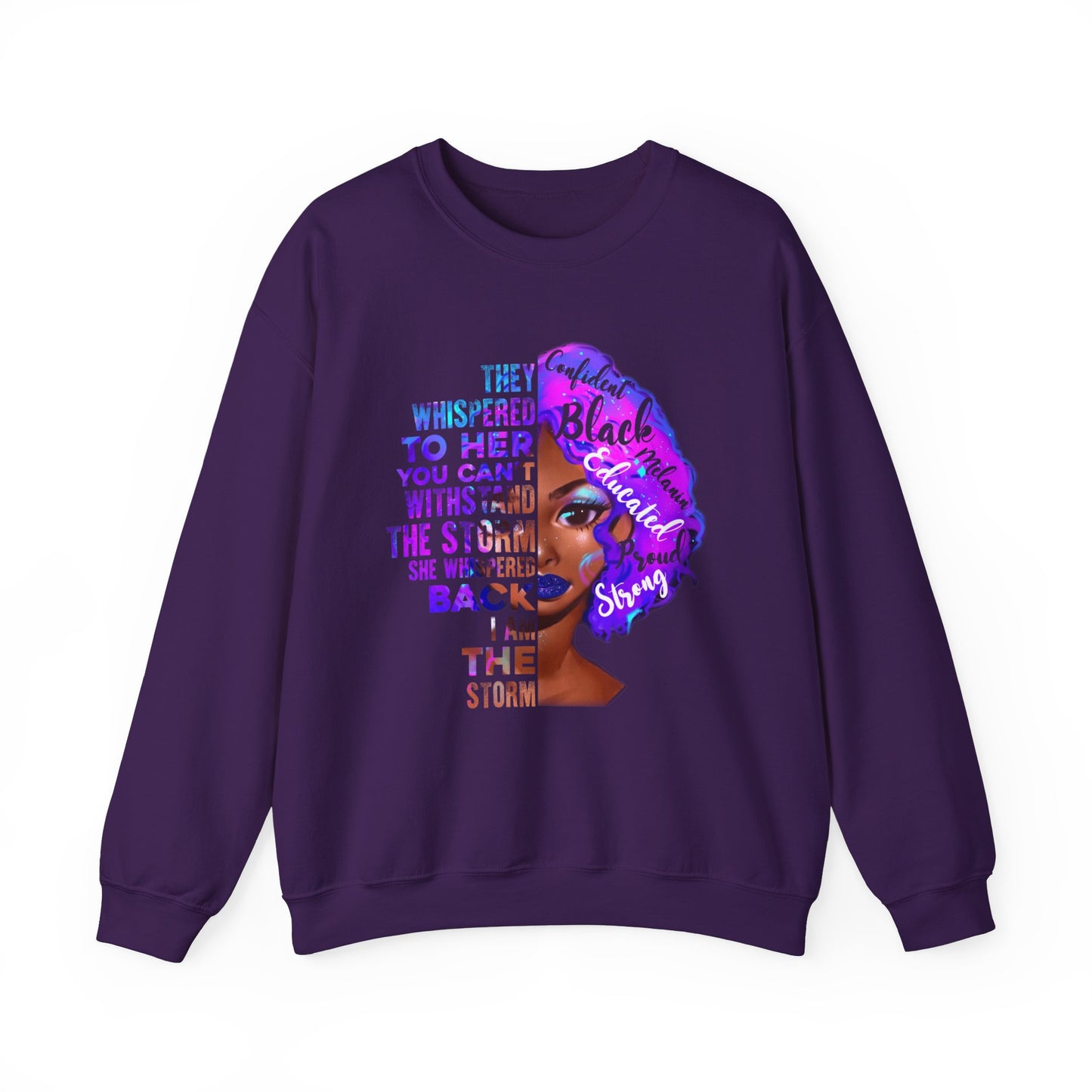Black Educated Heavy Crew Sweatshirt