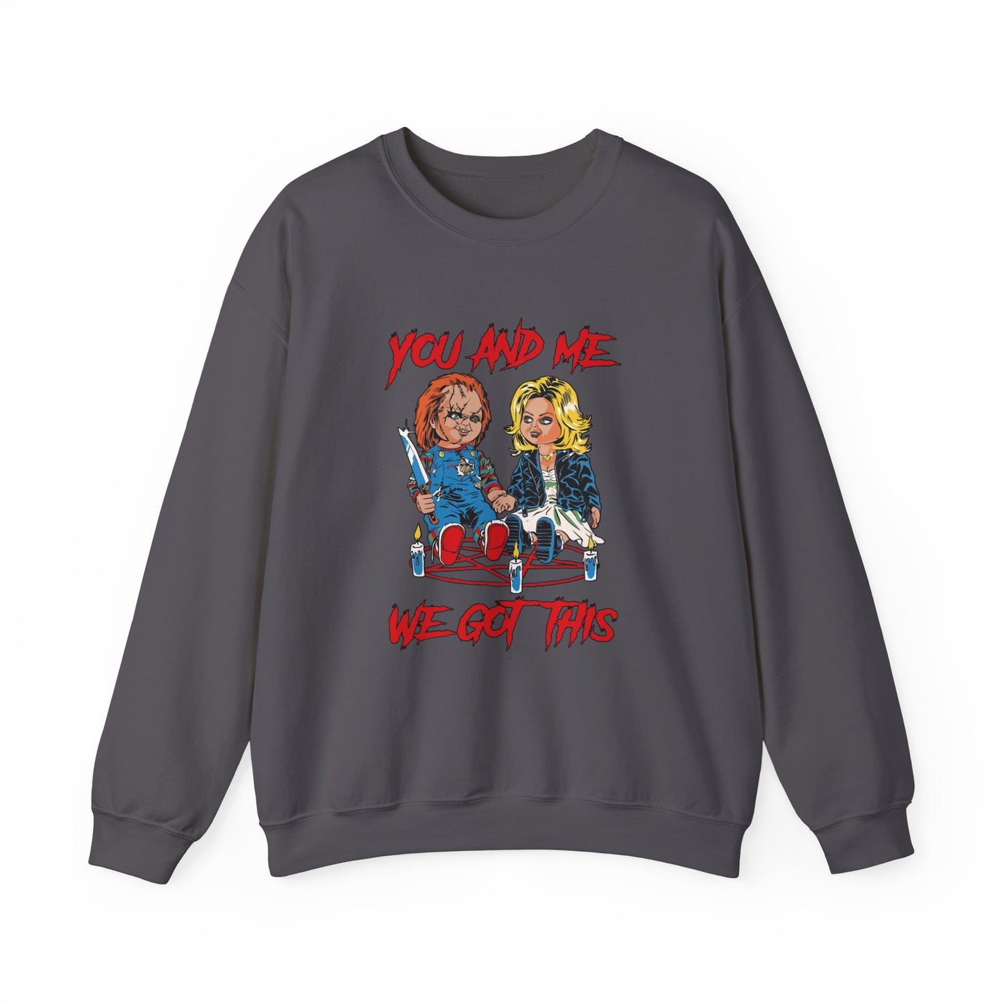 Chucky and bride Halloween Sweatshirt